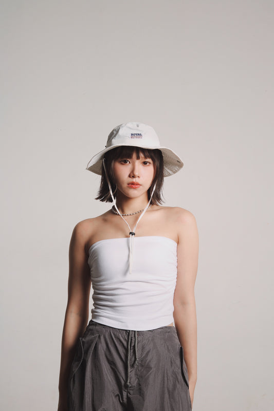 Gathered Tube Top (White)