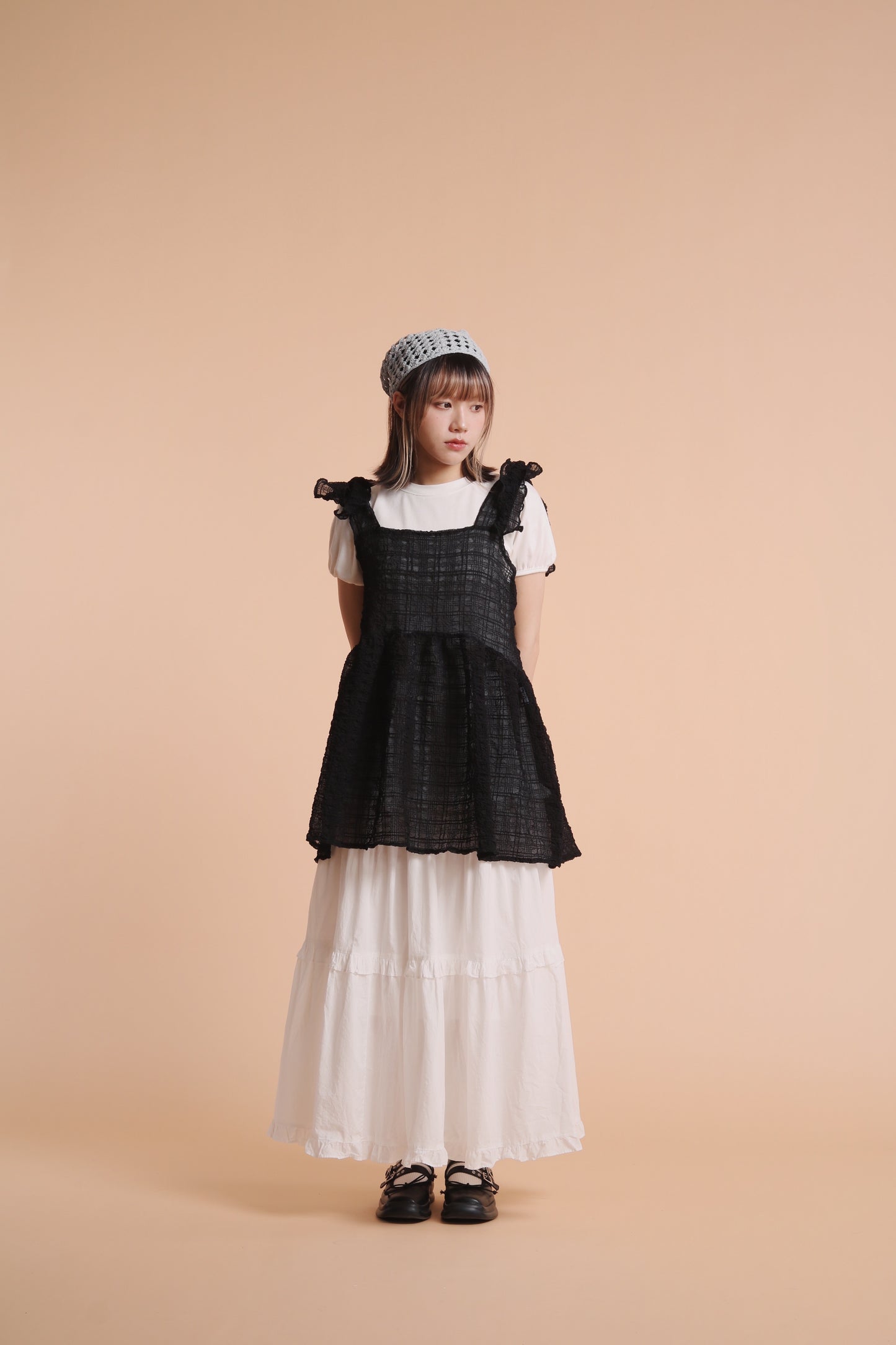 Doll Bubble Mini Dress (Black)