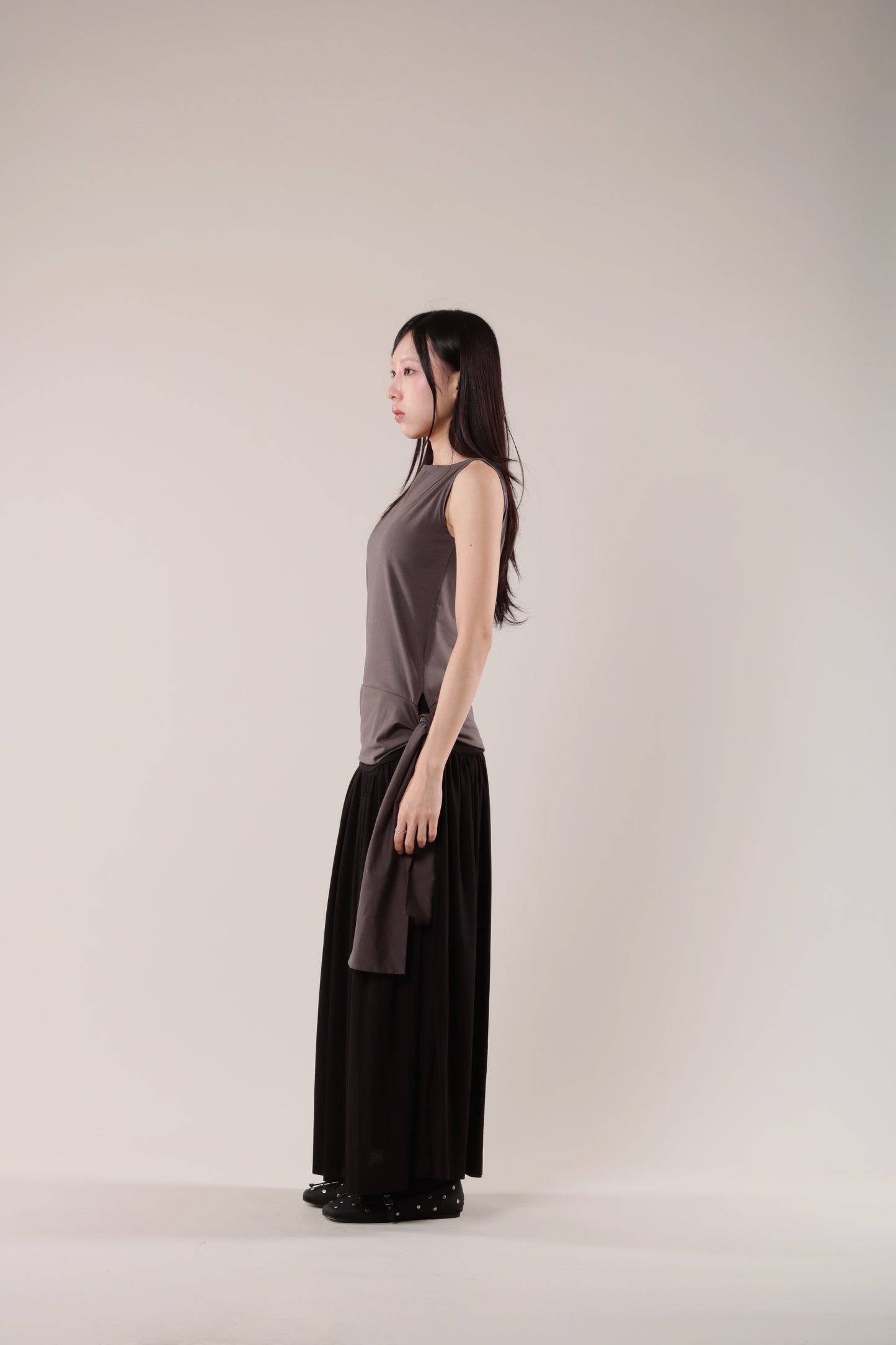 Amos Sleeveless Top (Brown)
