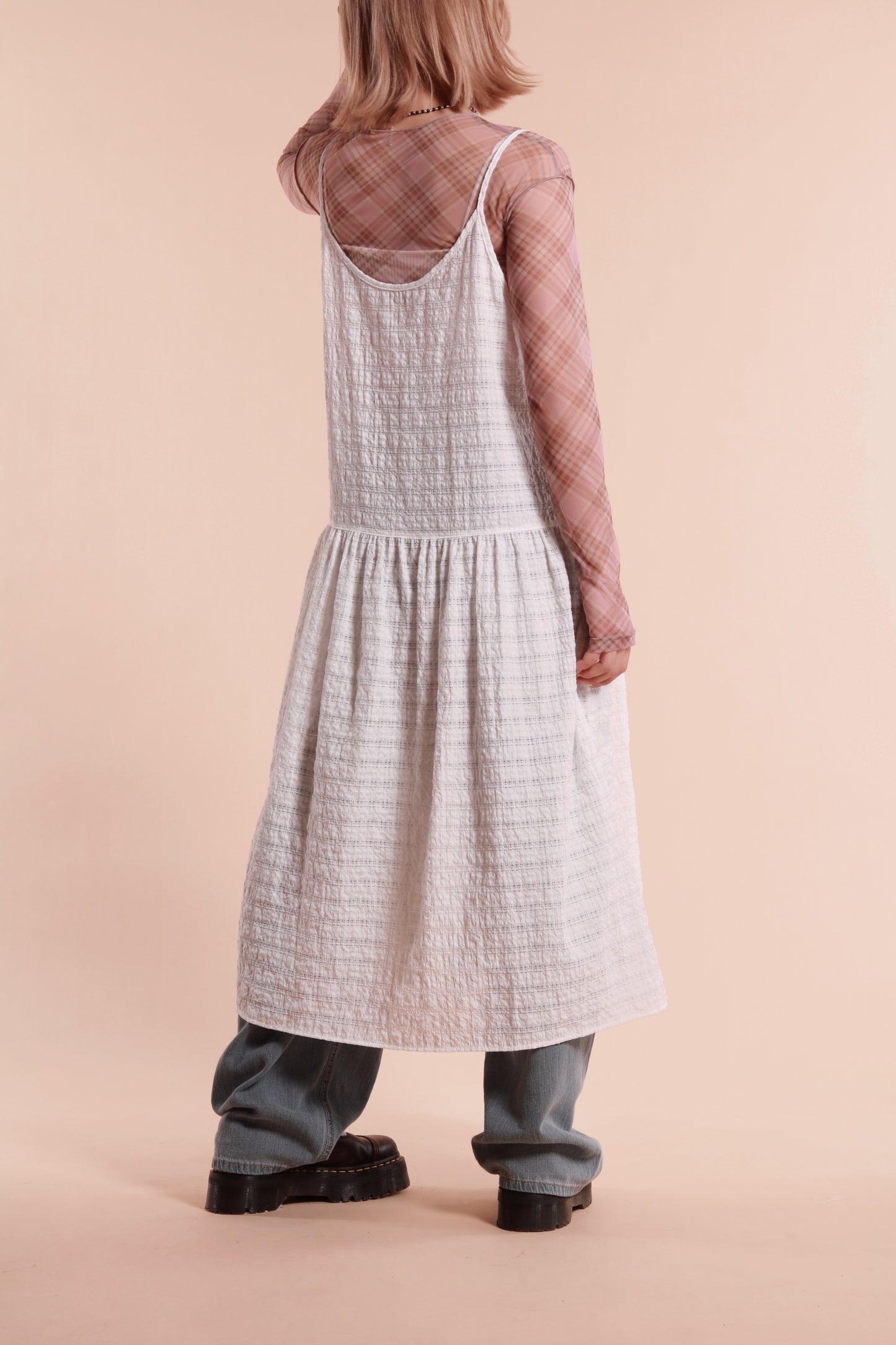 Checkered See Through Top (Pink)