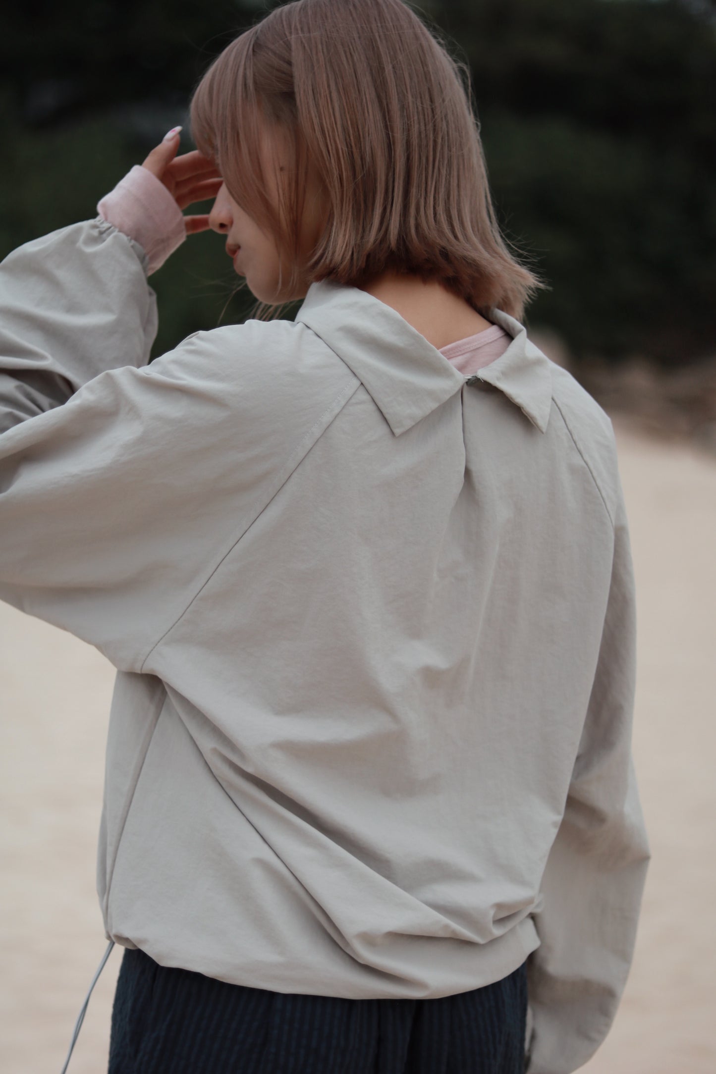 Funnel Neck Top (Grey)