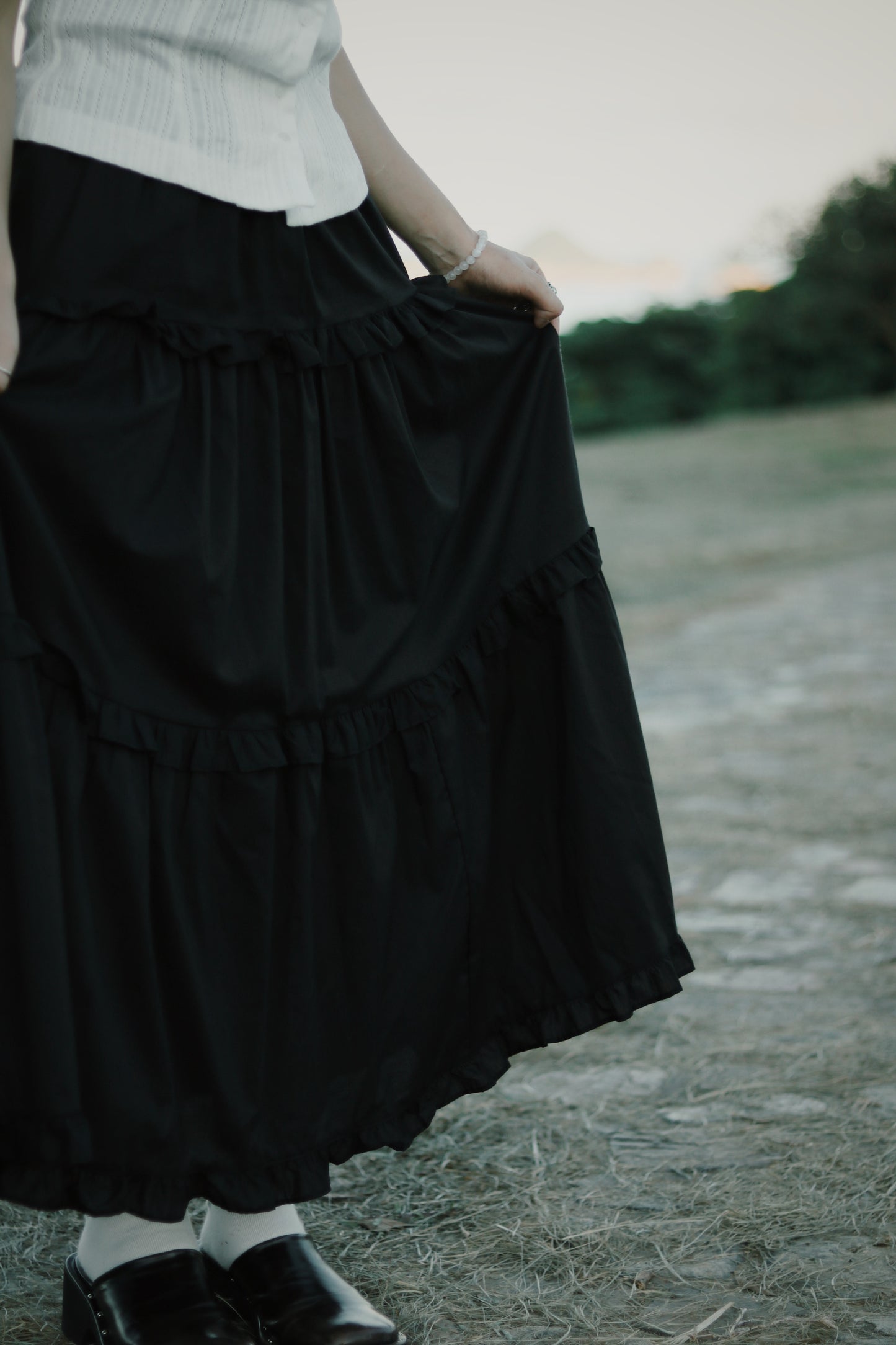 Ruffle Skirt (Black)