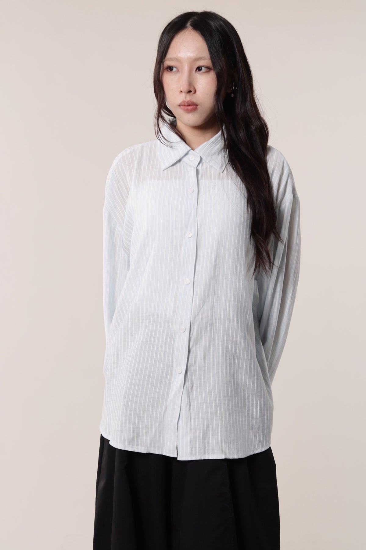 Autumn Striped Shirt (Baby Blue)