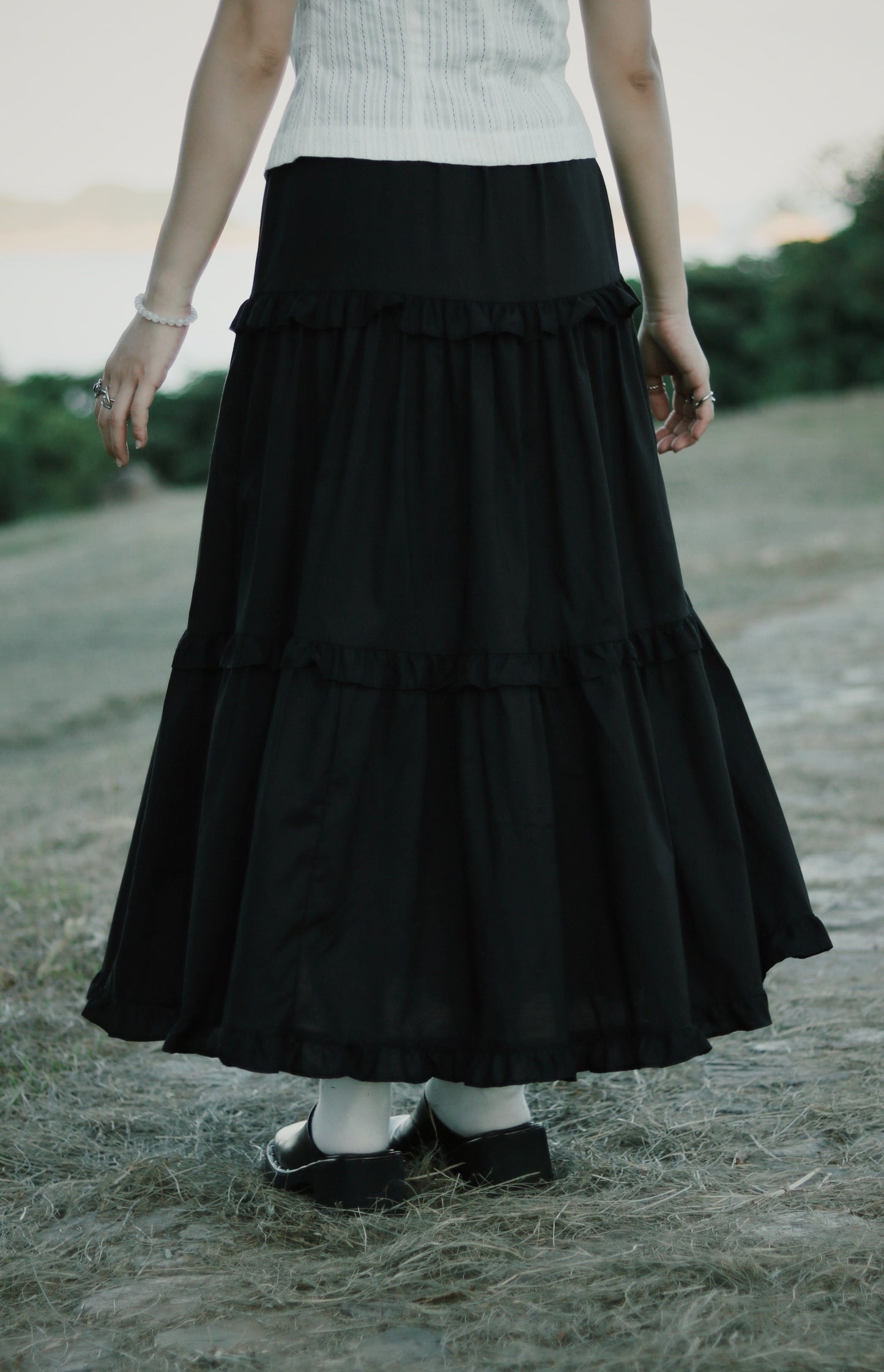 Ruffle Skirt (Black)