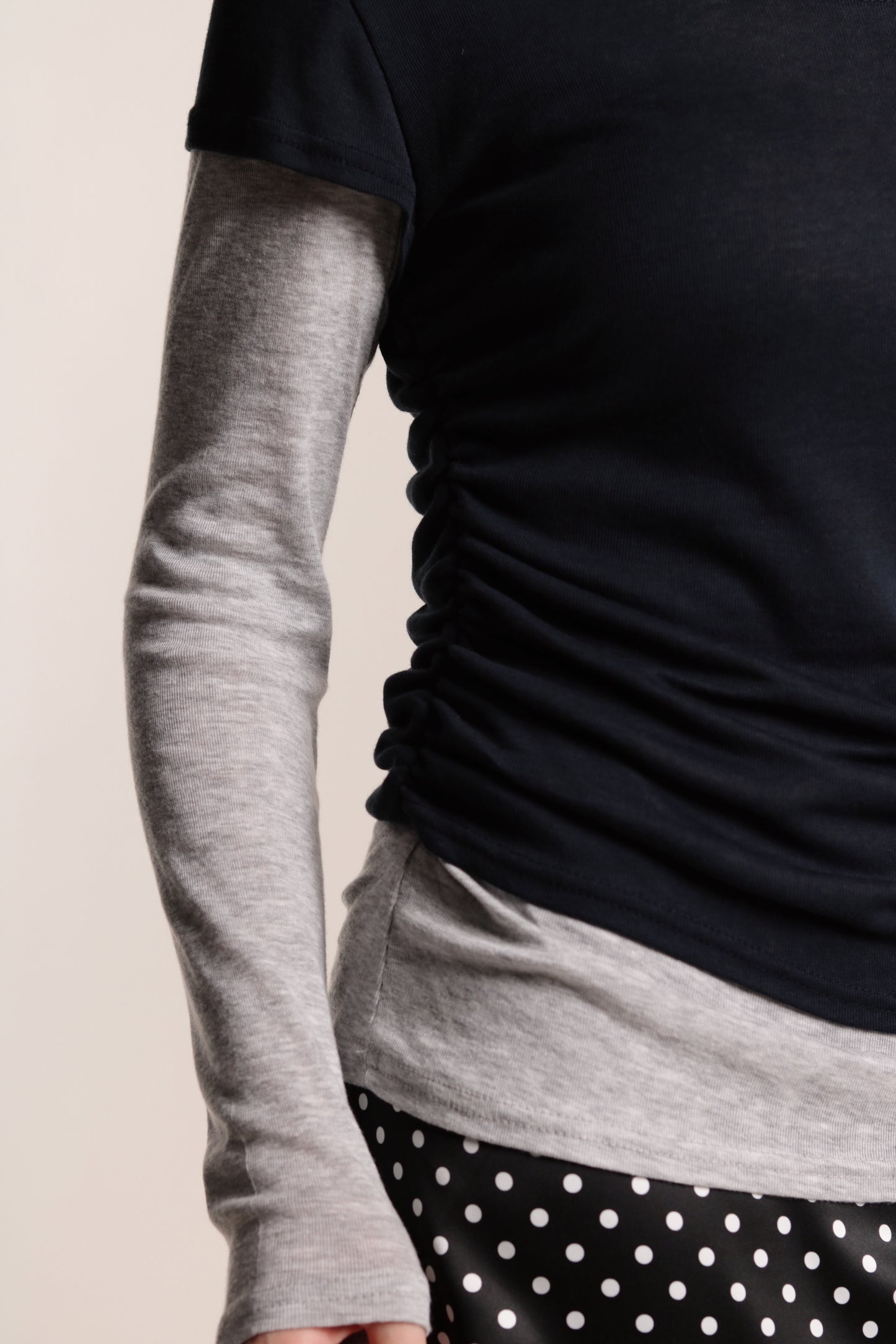 Mila Layered Top (Grey)