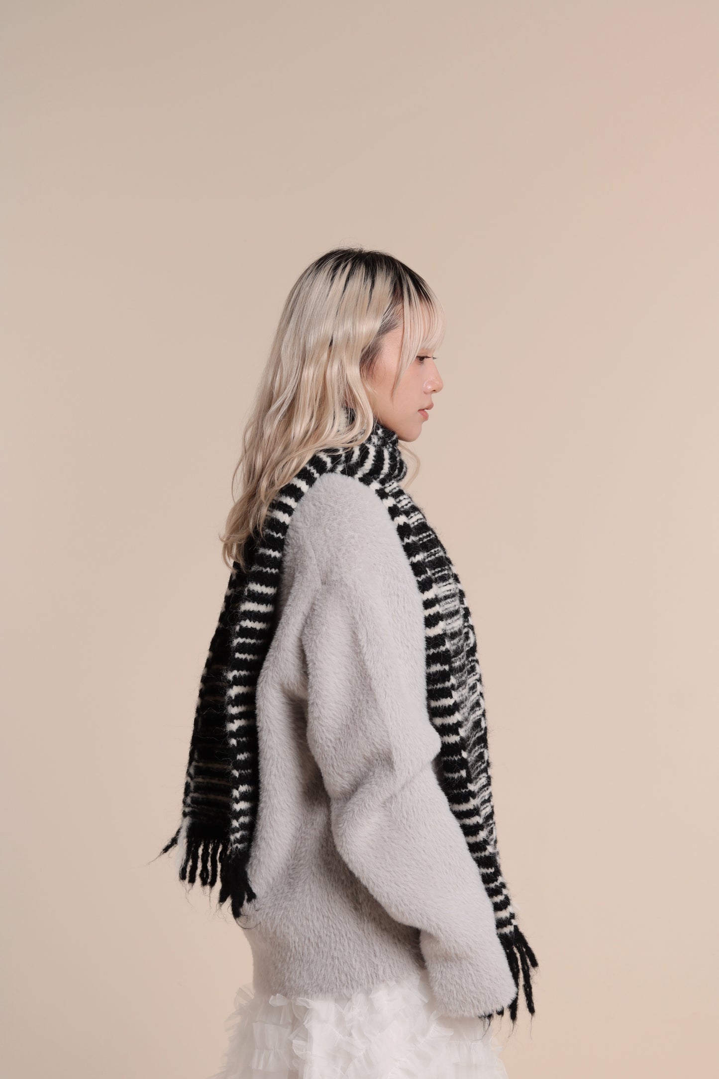 Fluffy Cardigan (Light Grey)