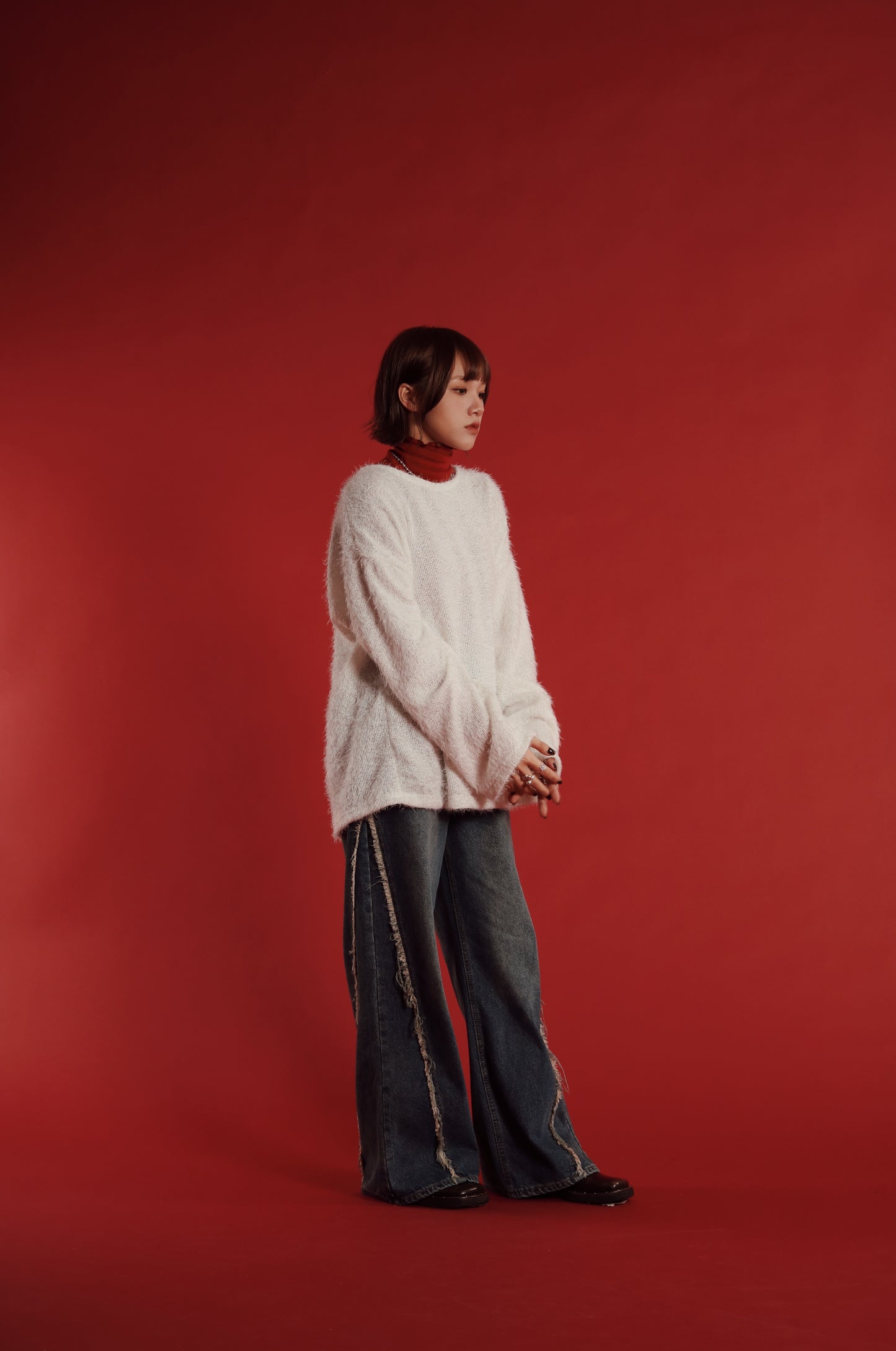 Fluffy Oversize Top (White)