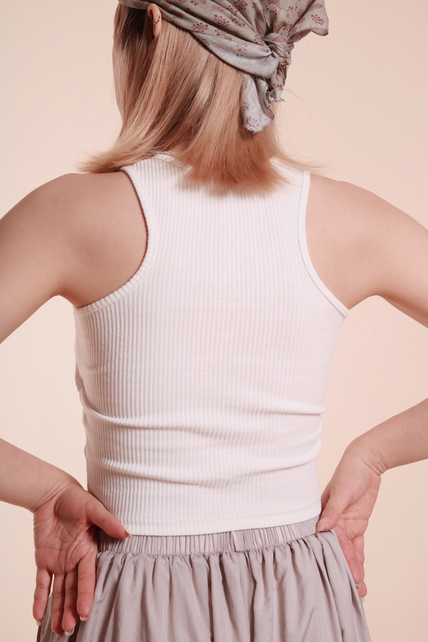 Padded Rib Tank (White)