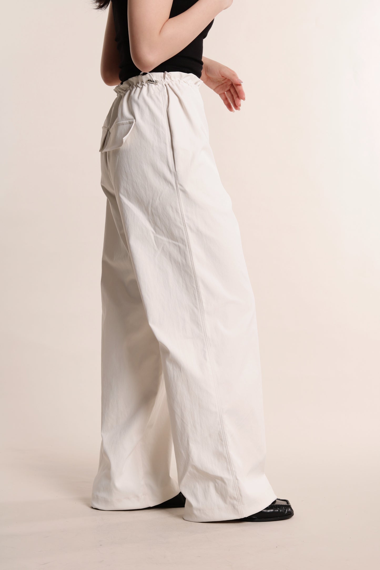 Delia Gathered Pants (Ivory)