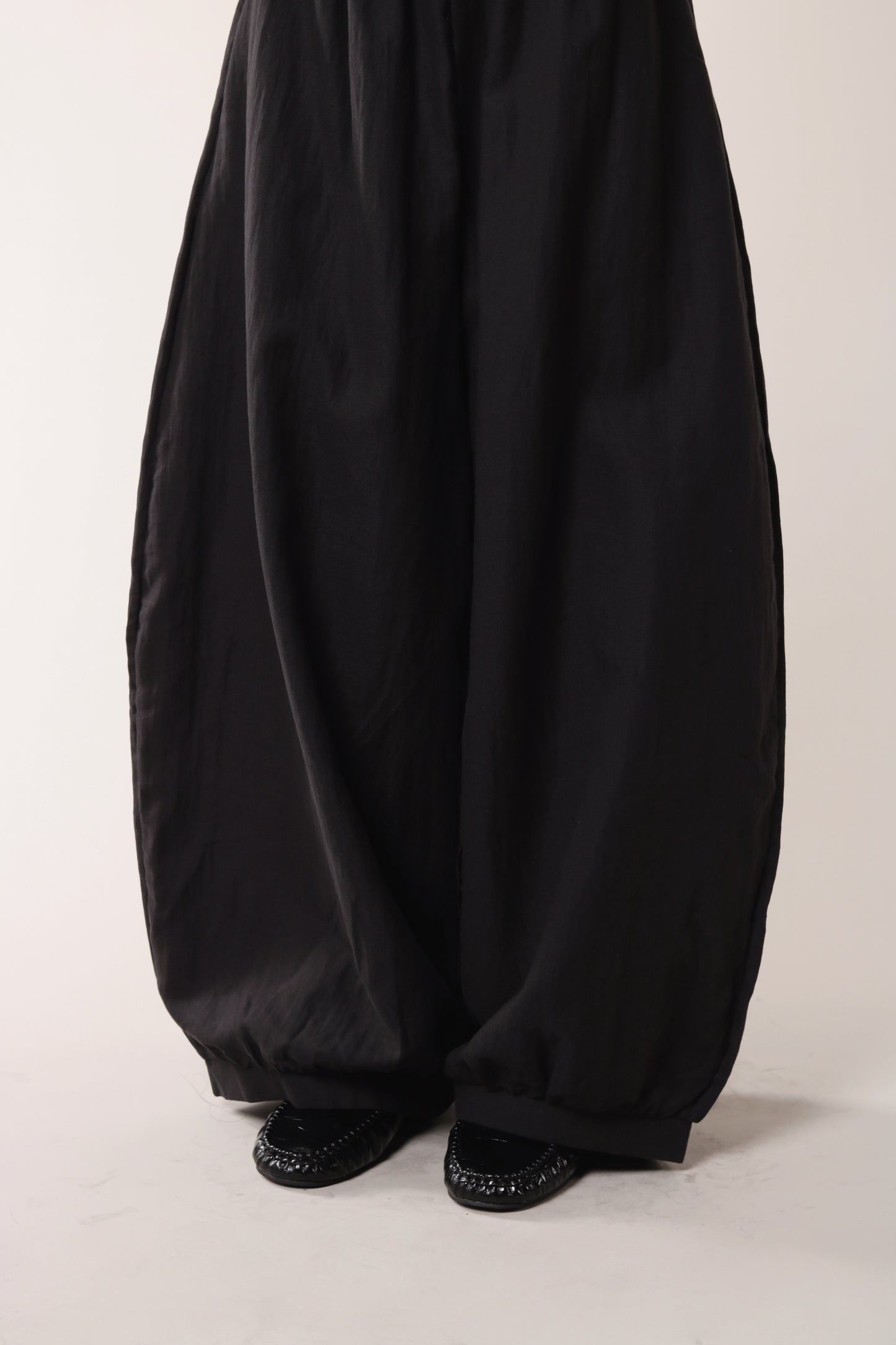 Linen Bubble Pants (Black)
