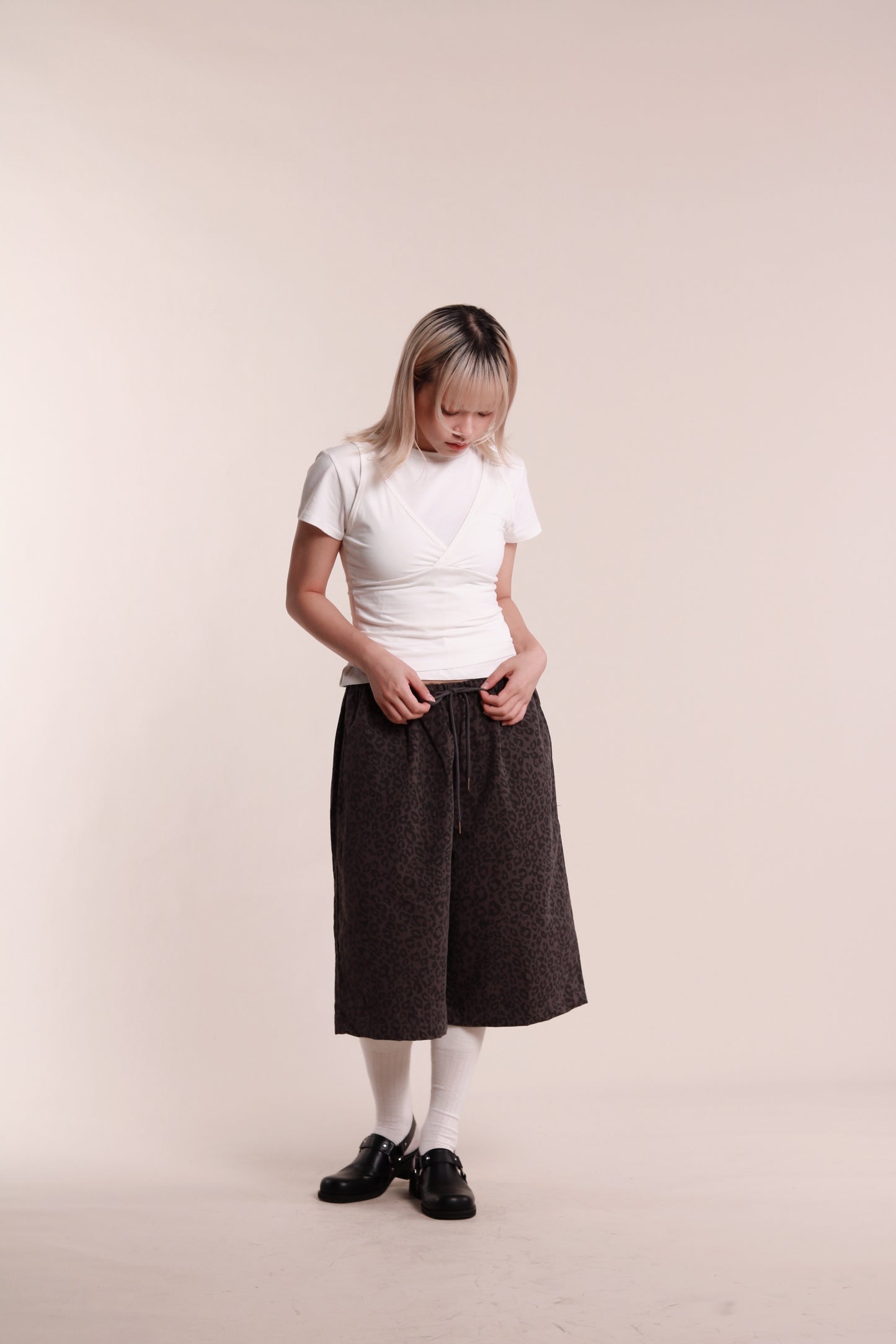 Leopard Shorts (Charcoal)