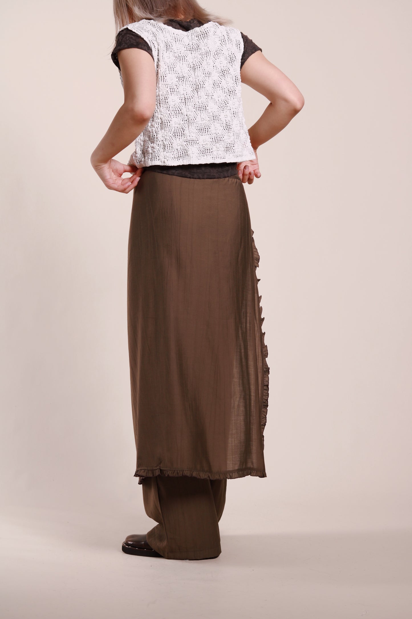 Wanda Layered Pants (Brown)