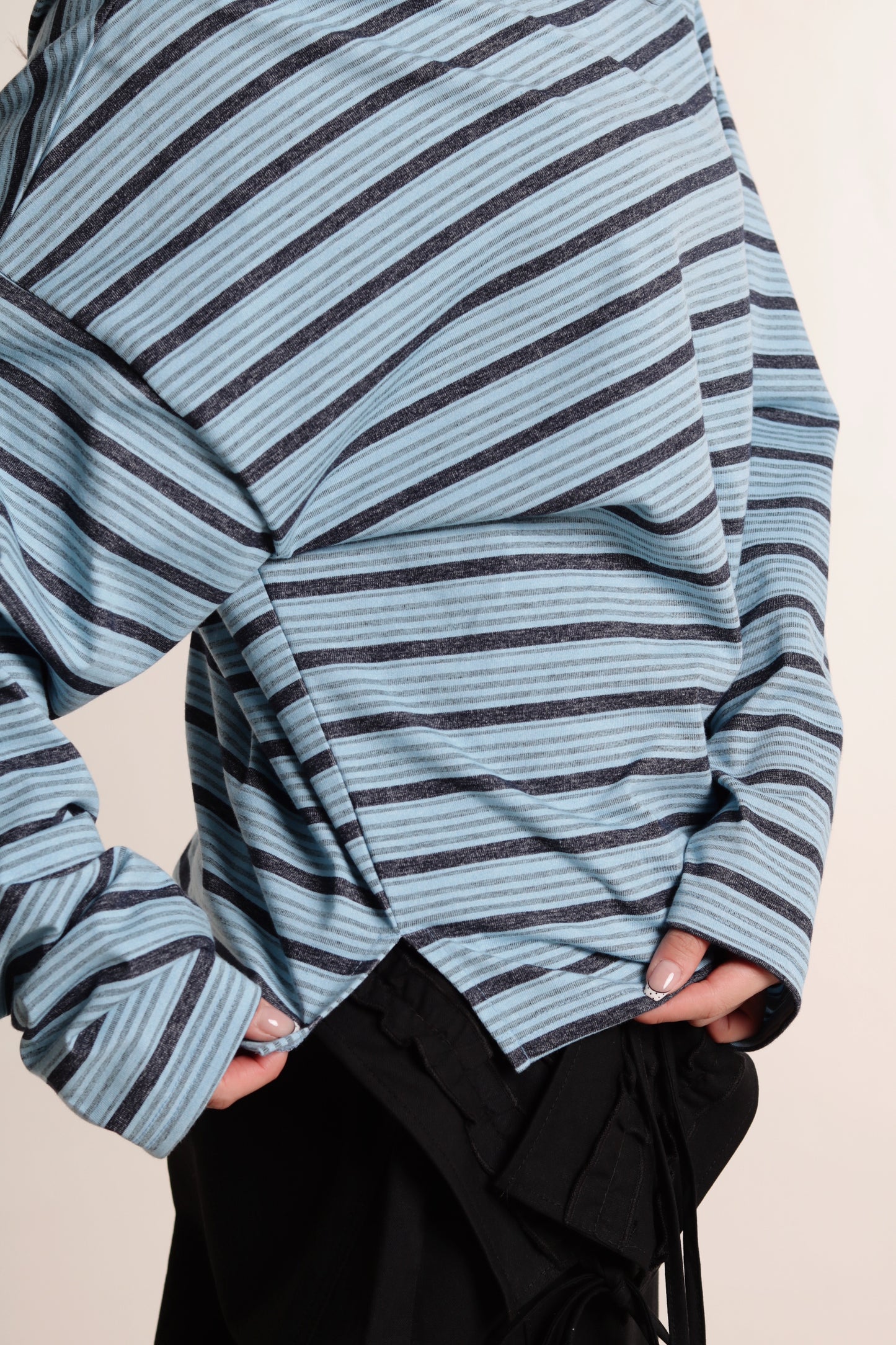 Oversized Stripe Top (Blue)