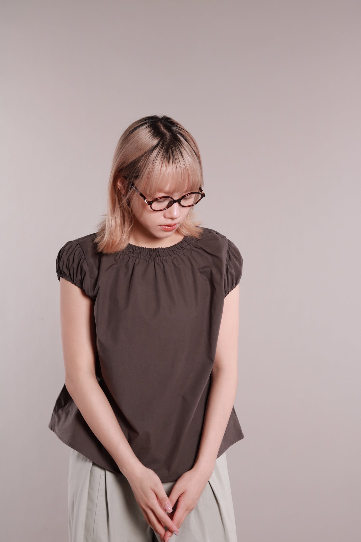 Puffie Blouse (Charcoal)
