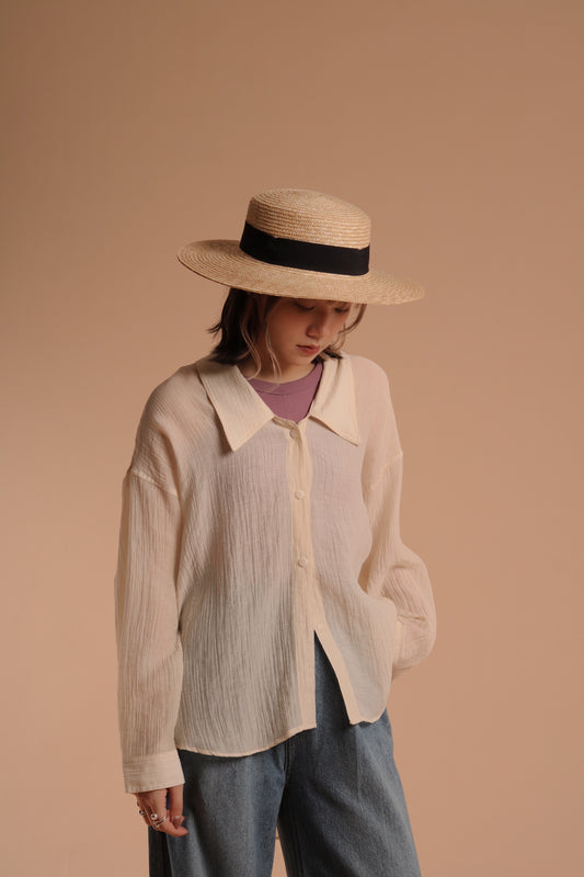 Vintage Linen Shirt (Beige)