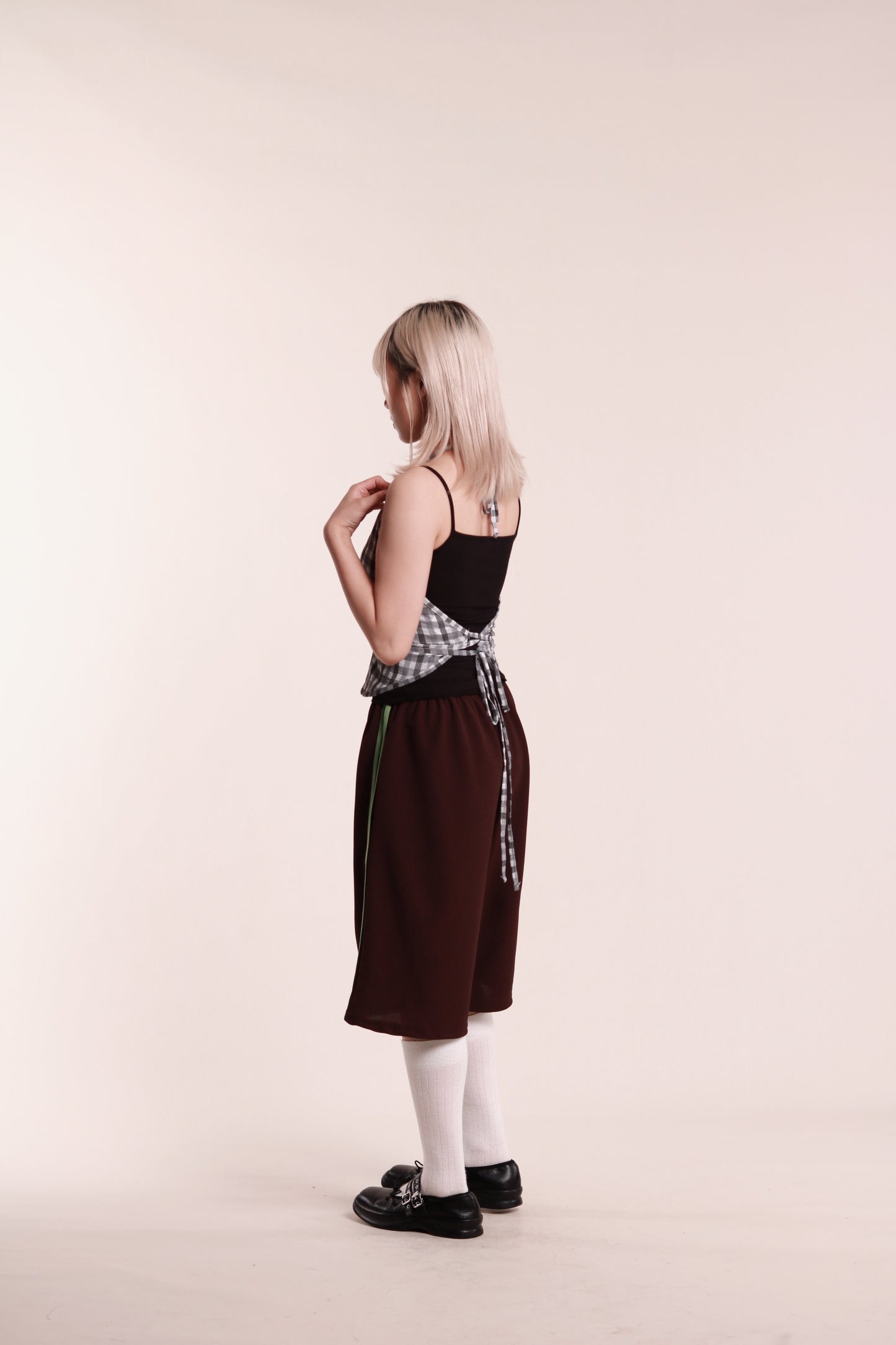 Checkered Halter Top (Black)