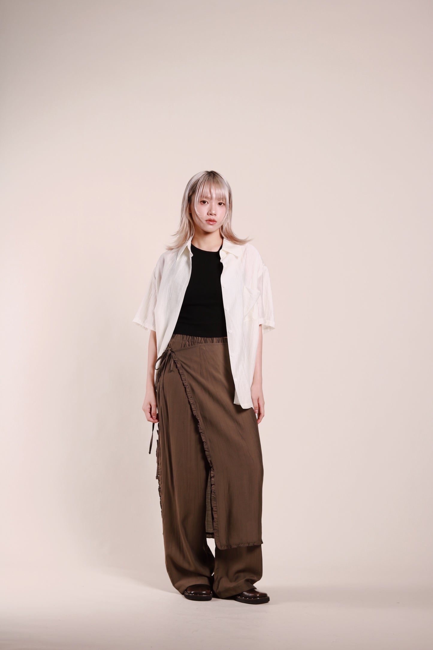 Wanda Layered Pants (Brown)