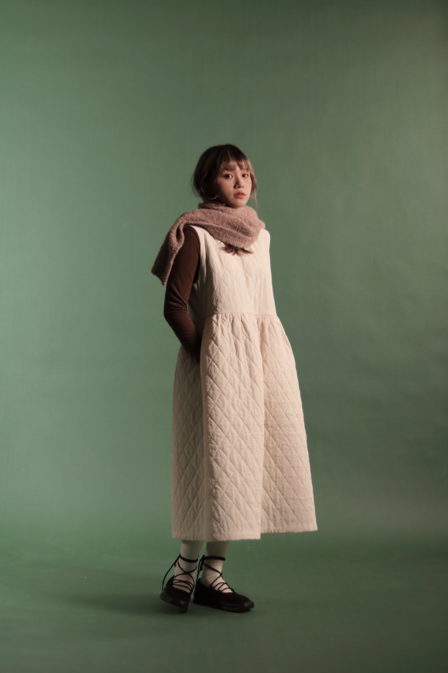 Doll Padded Dress (Ivory)