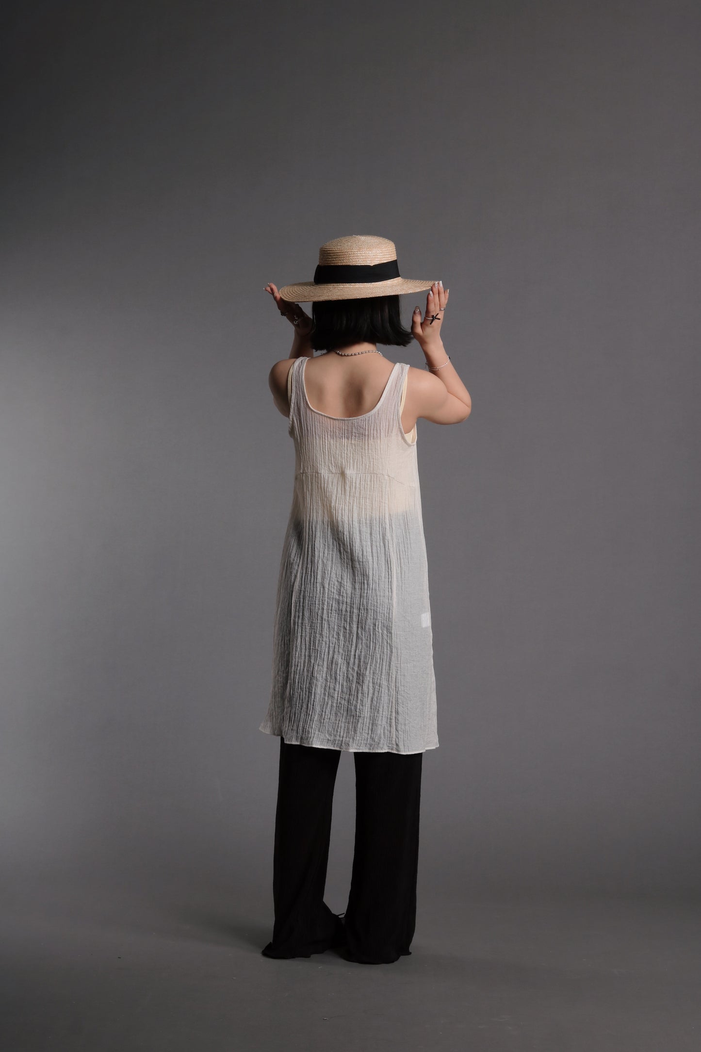 Ribbon Vest (Beige)