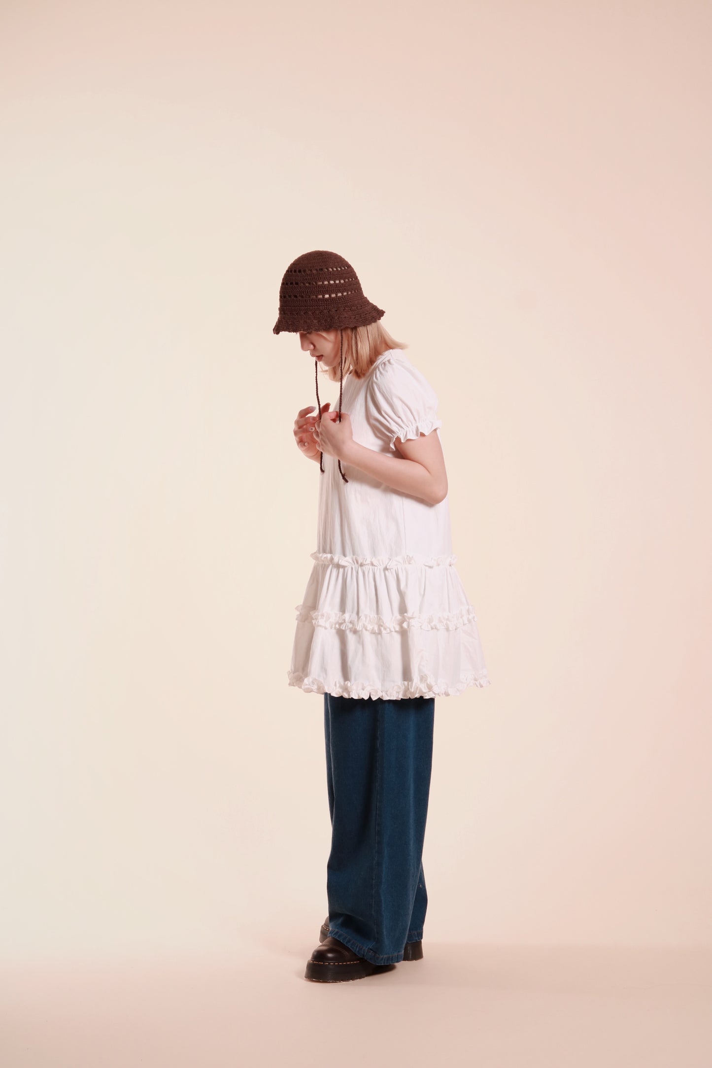 Mesh Bucket Hat (Brown)