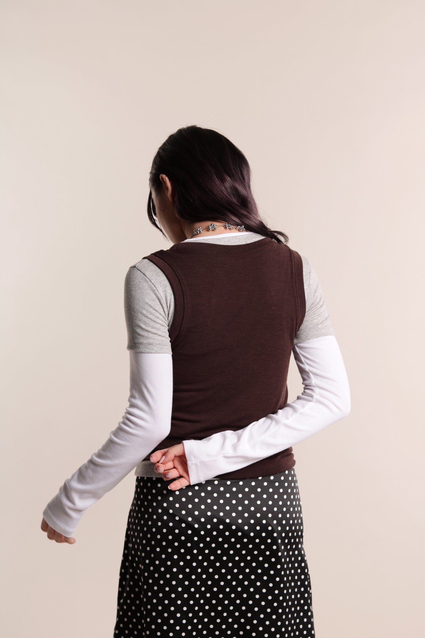 Aria Layered Top (Brown)