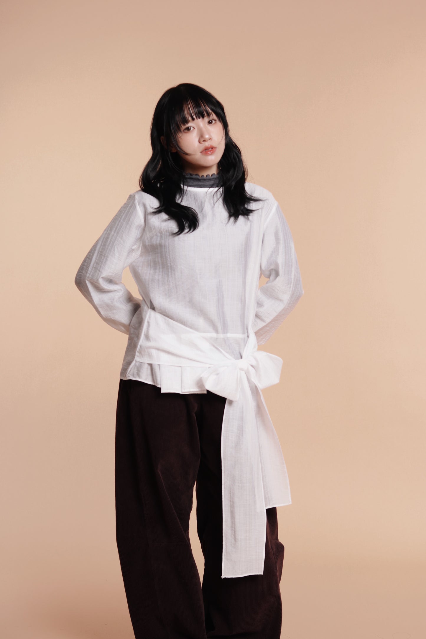 Doll Belt Blouse (White)