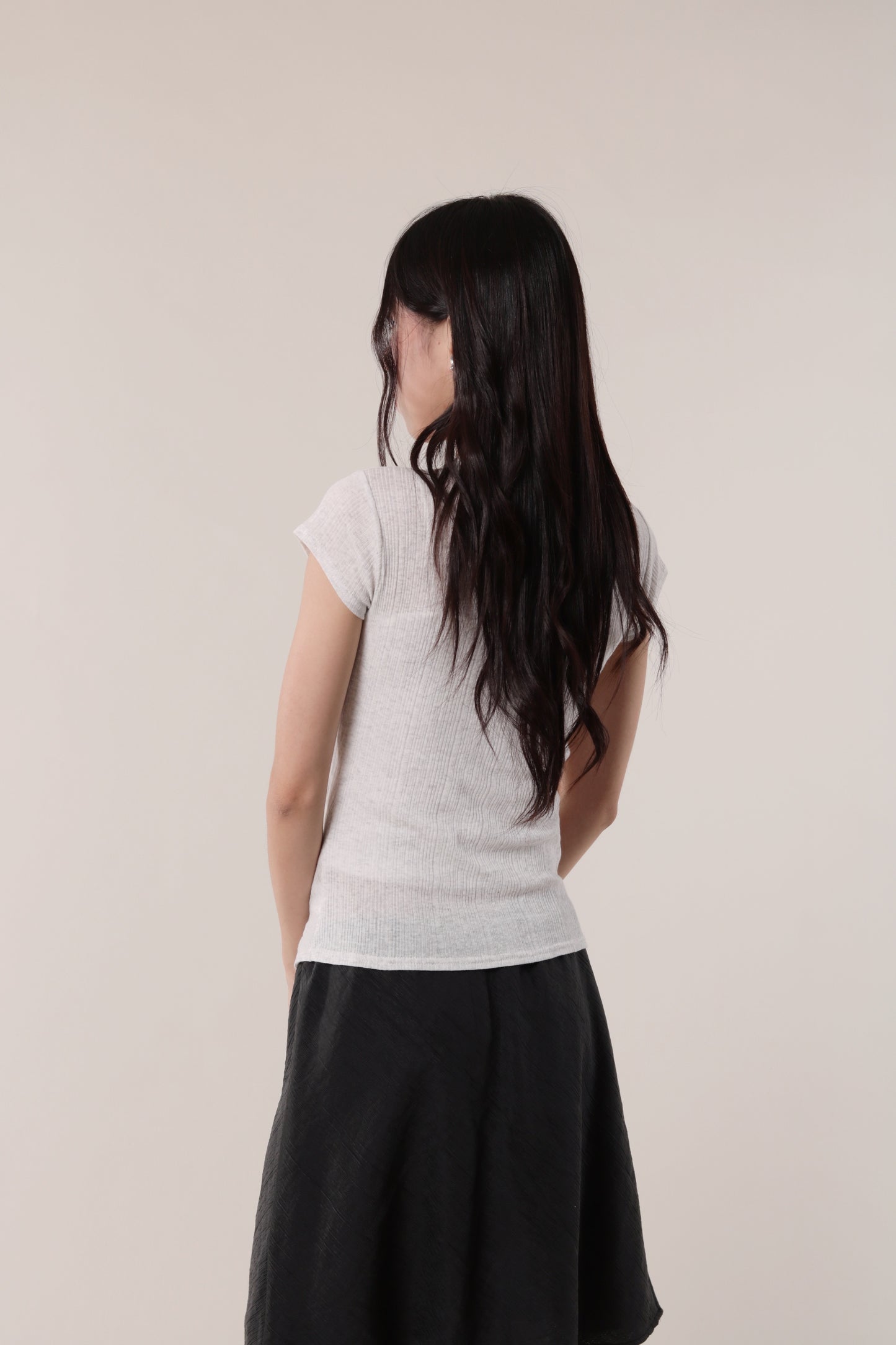 Sep Gathered Tee (Light Grey)