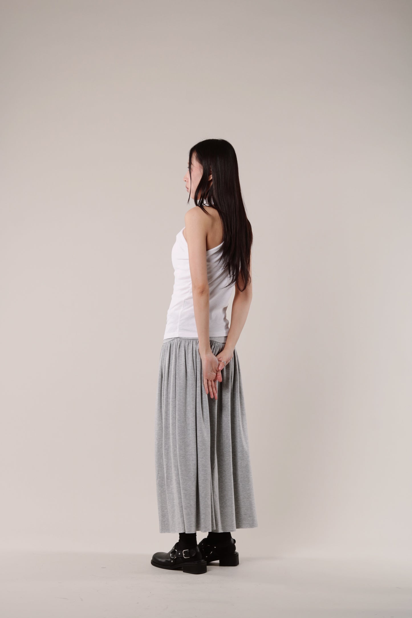 Linen Scarf Top (White)