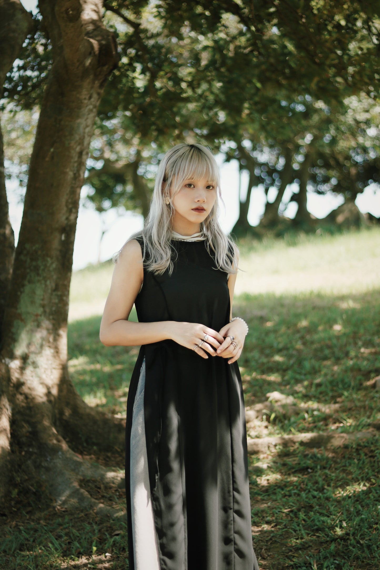 Double Slit Dress (Black)