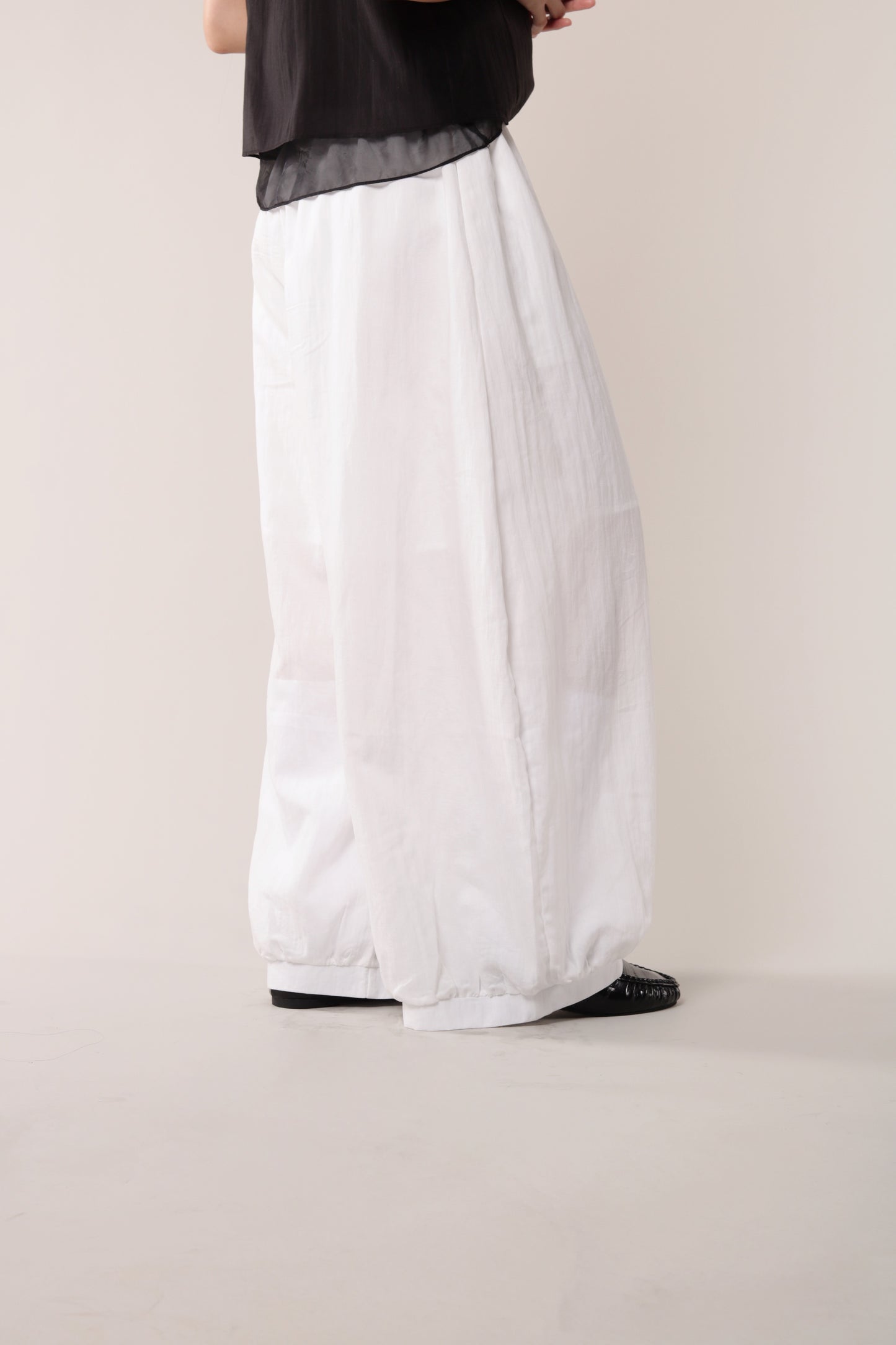 Linen Bubble Pants (White)
