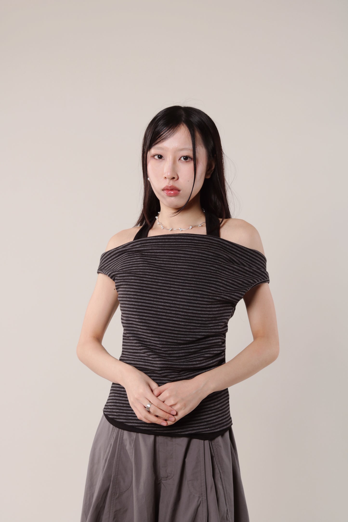 Lazy Striped Top (Black)