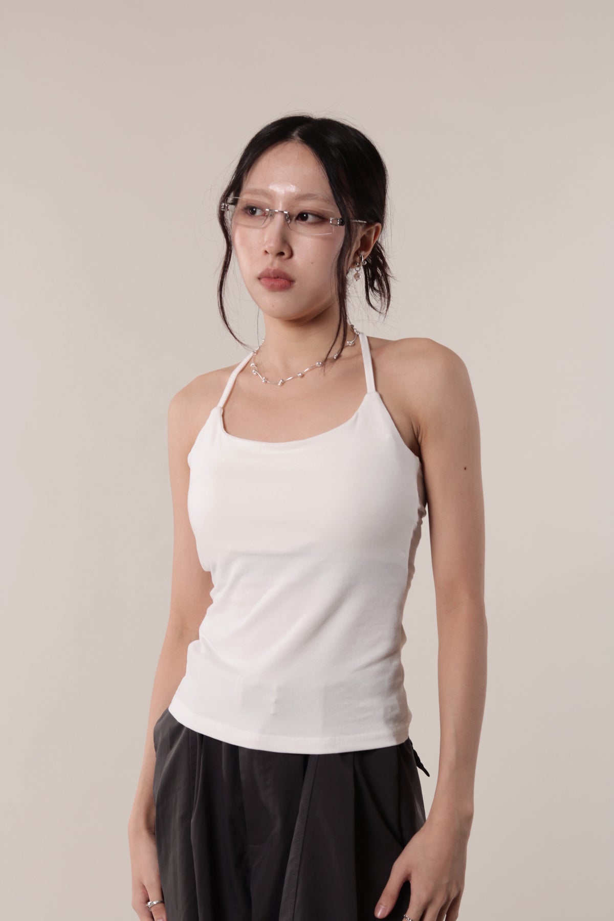 Halter Bra Top (White)