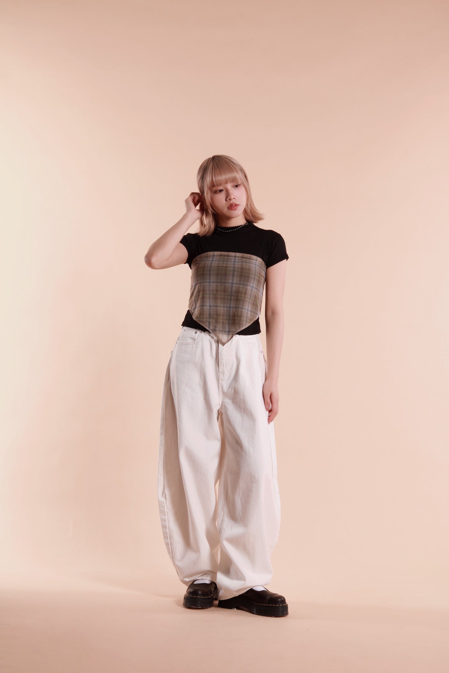 Ribbon Jeans (White)