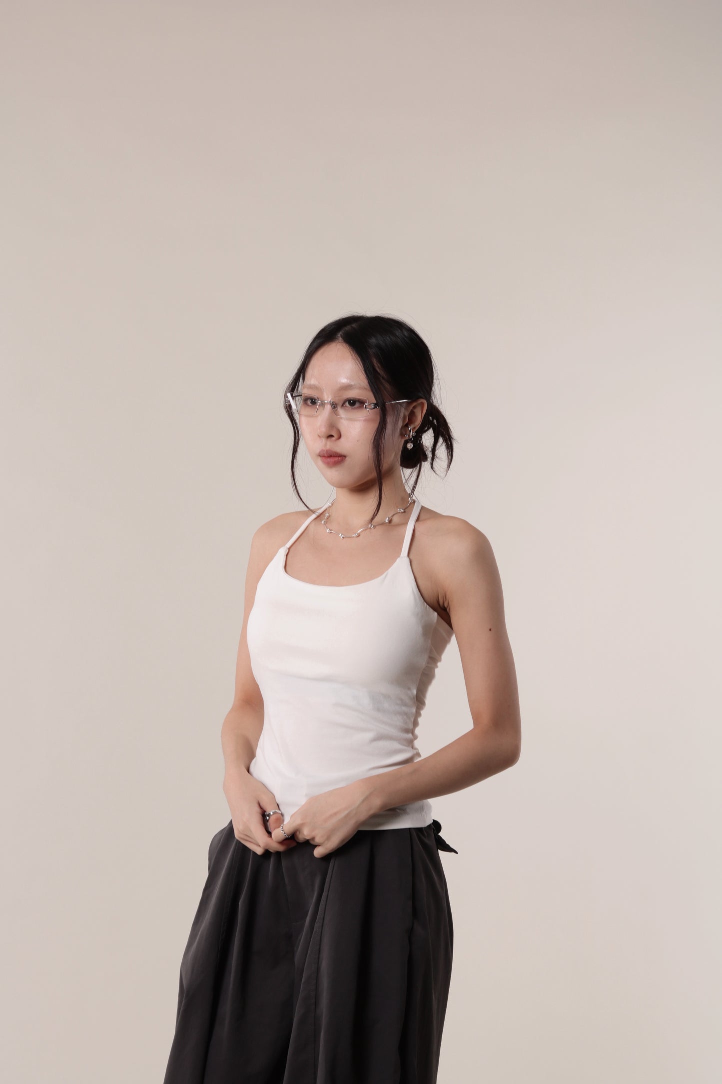 Halter Bra Top (White)