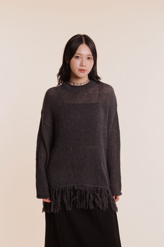Soso Knit Top (Charcoal)