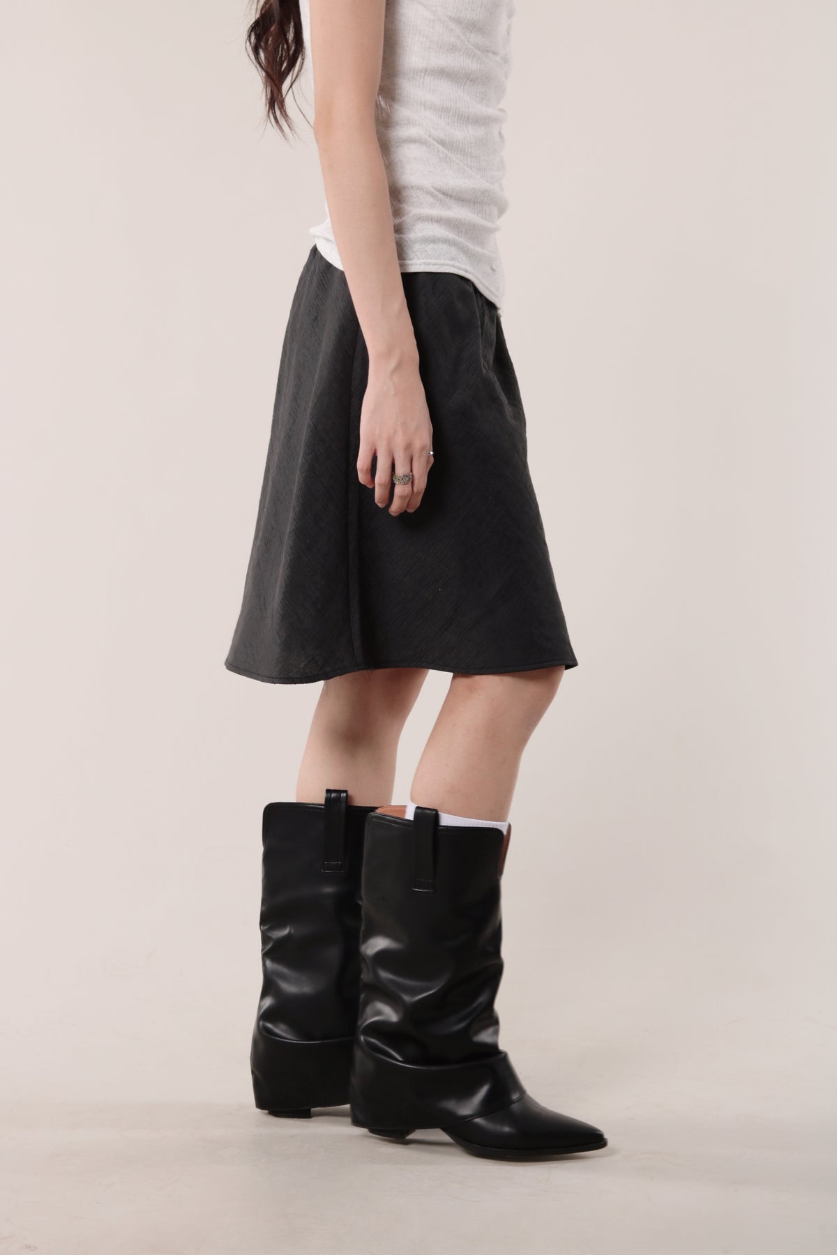 Textured Skirt (Black)