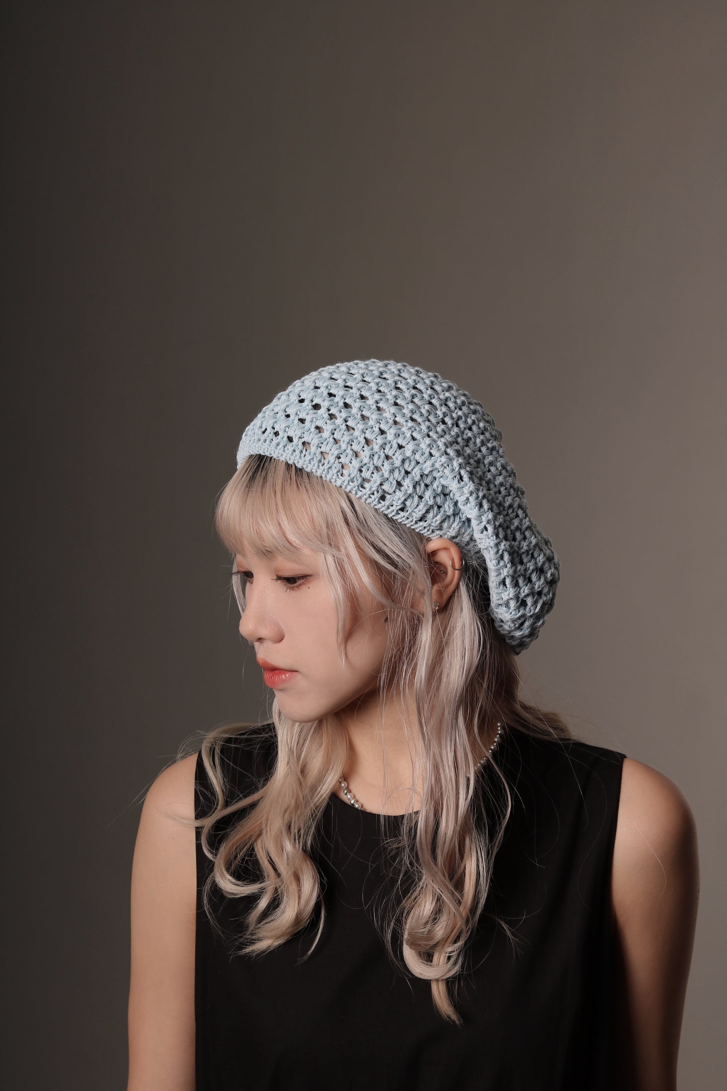 Daily Knit Beret (Black/Blue/Pink/Purple/White)