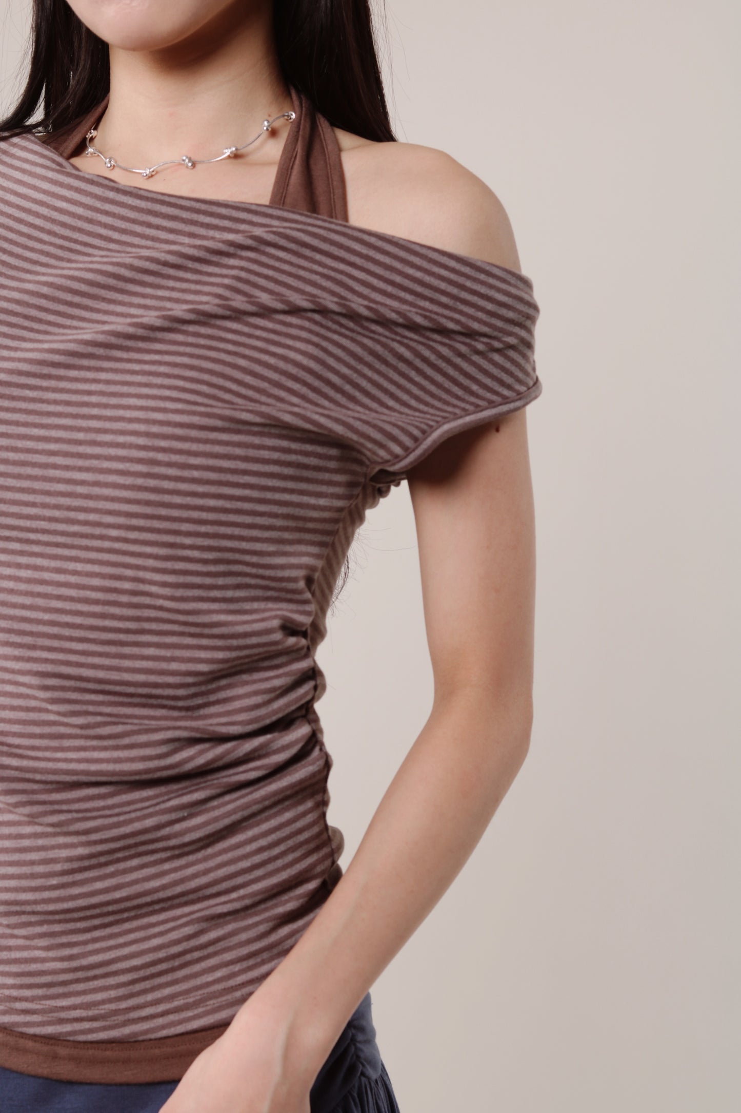 Lazy Striped Top (Brown)