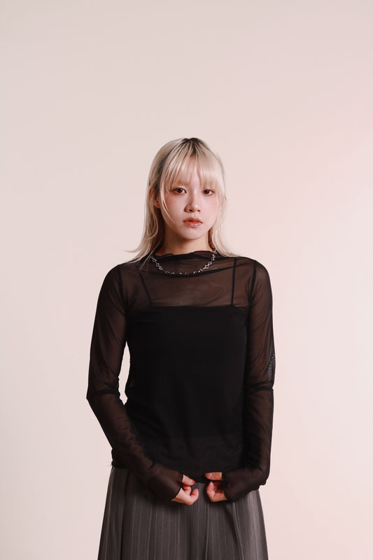 Daily See Through Top (Black)