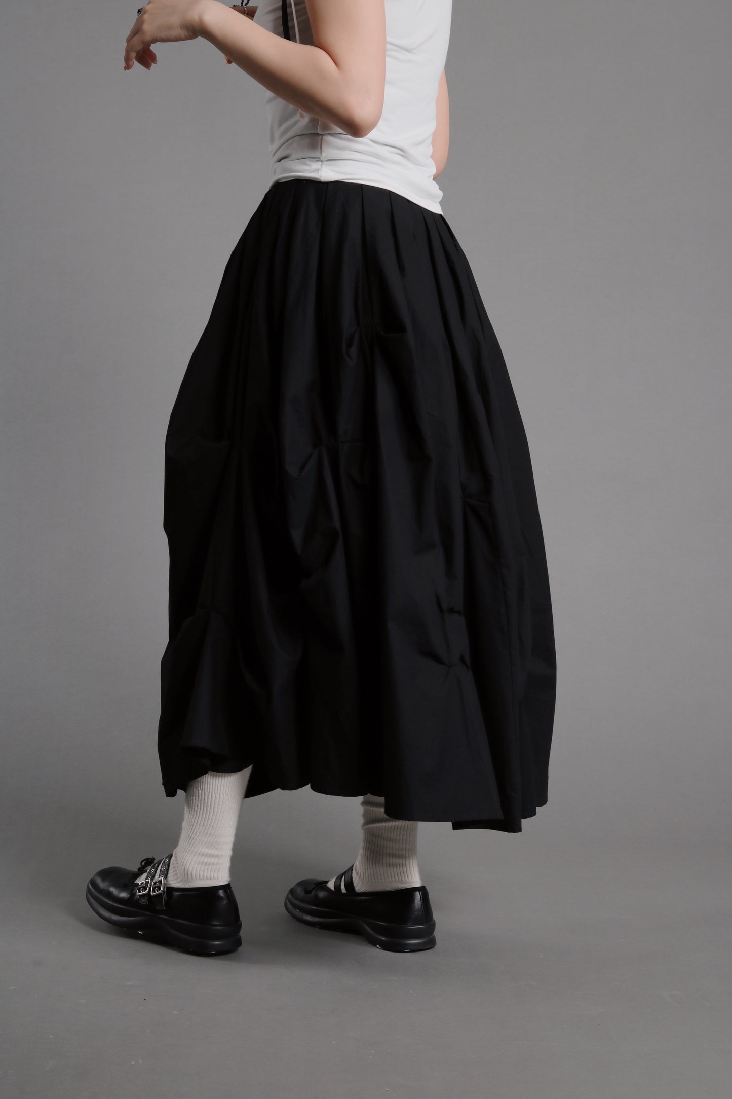 Doll Gathered Skirt (Black)
