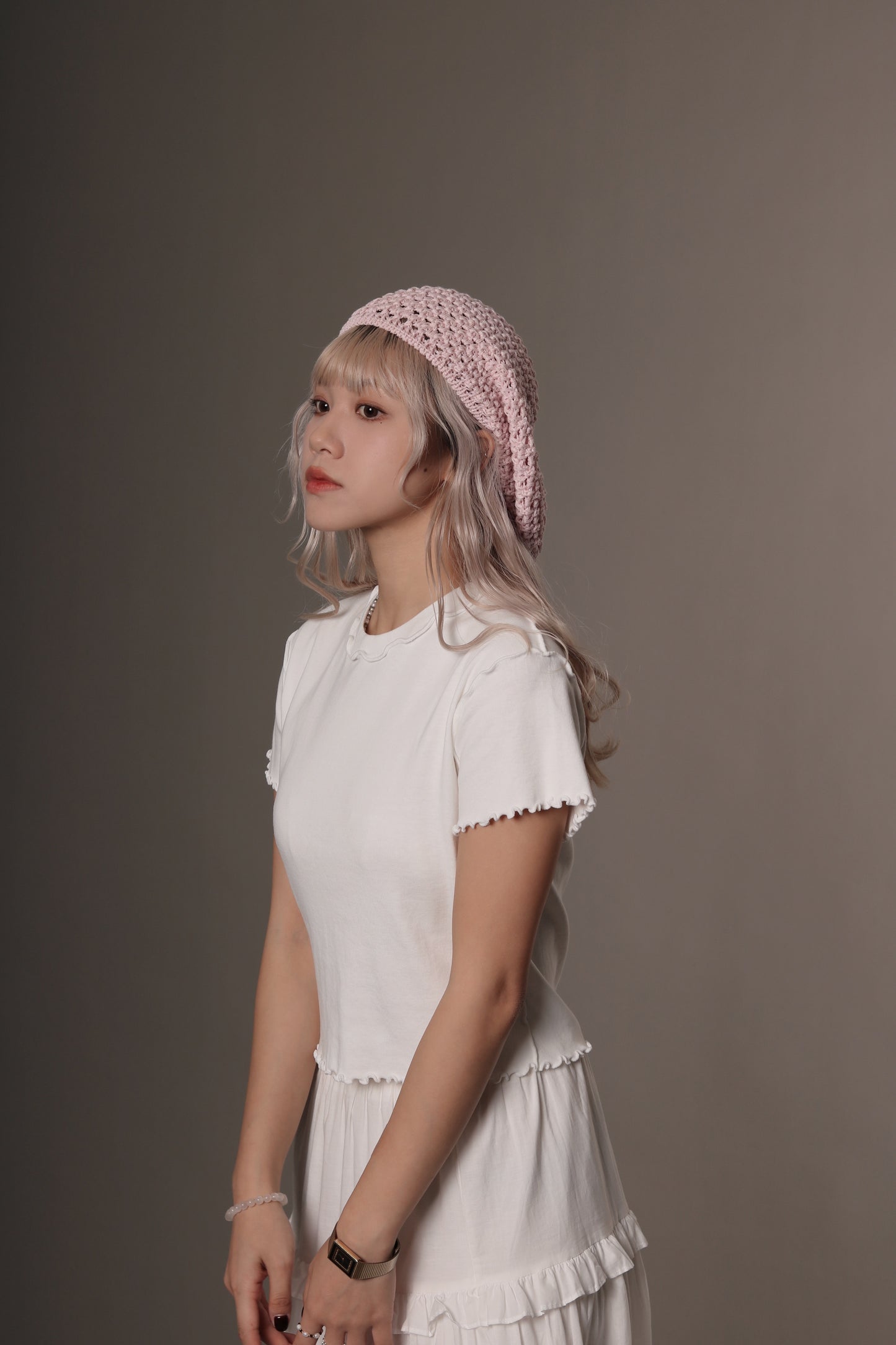 Daily Knit Beret (Black/Blue/Pink/Purple/White)