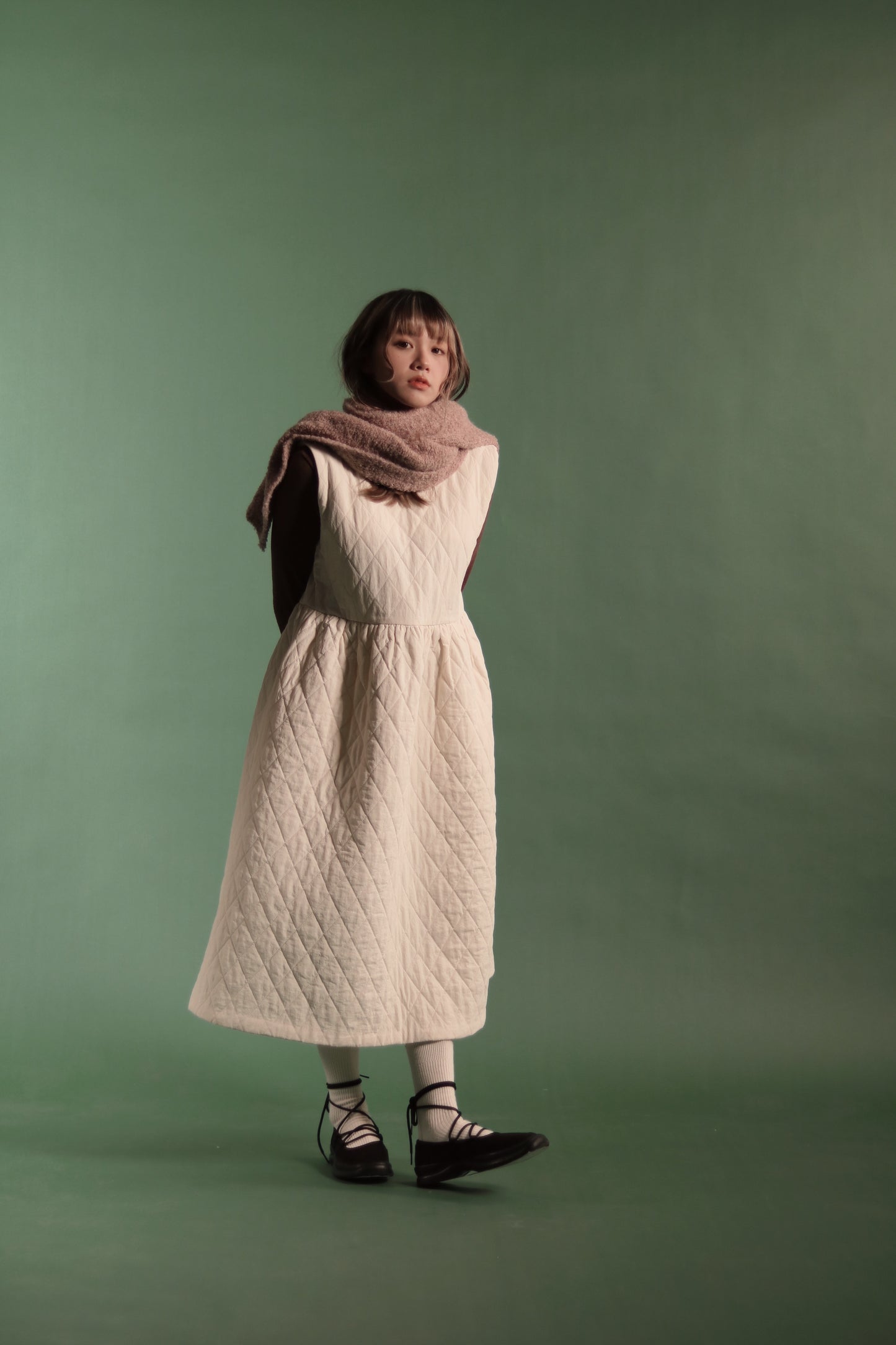 Doll Padded Dress (Ivory)