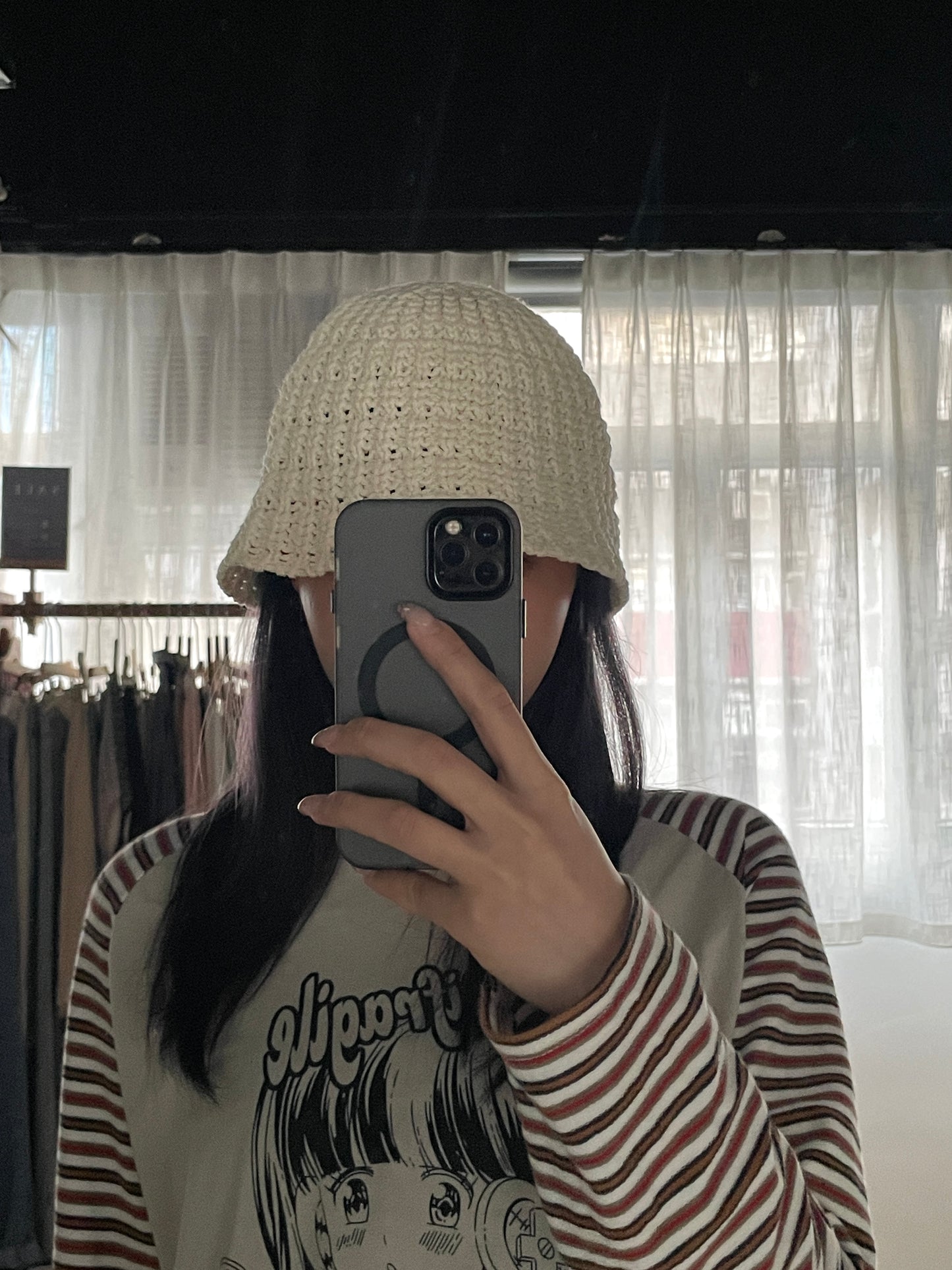 Bucket Hat (Black/ivory)