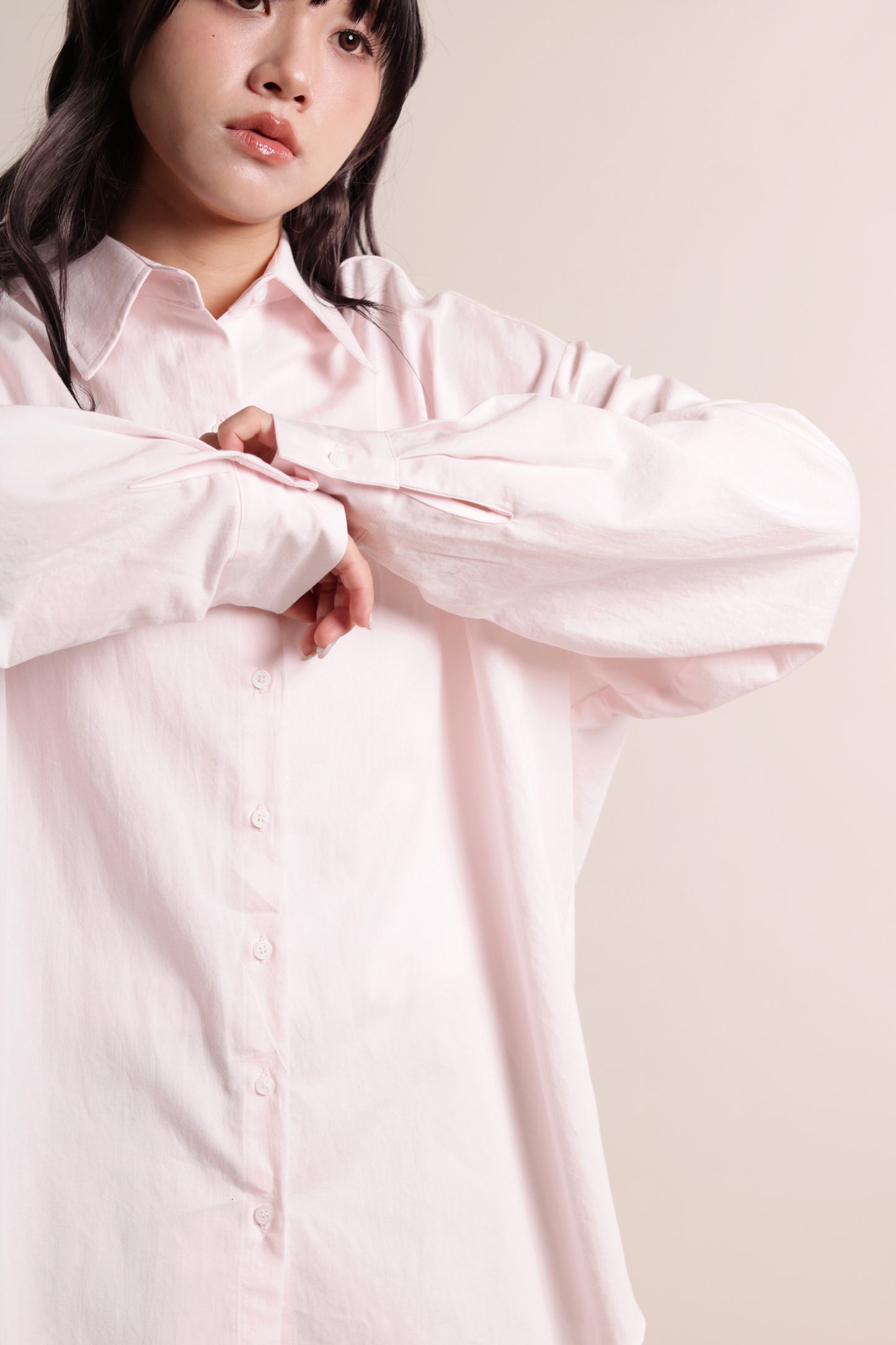 Oversized Boyfriend Shirt (Pink)