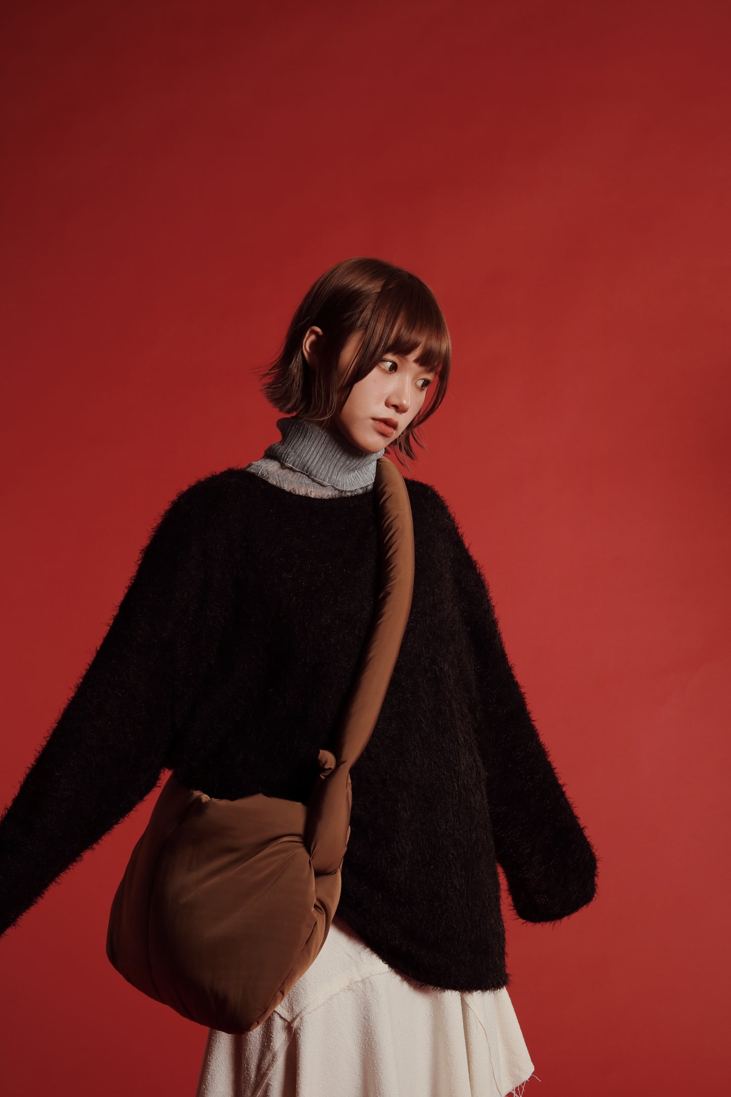 Doll Cloud Bag (Black/Brown/Ivory)