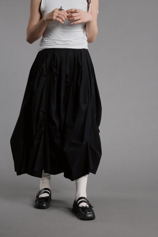 Doll Gathered Skirt (Black)