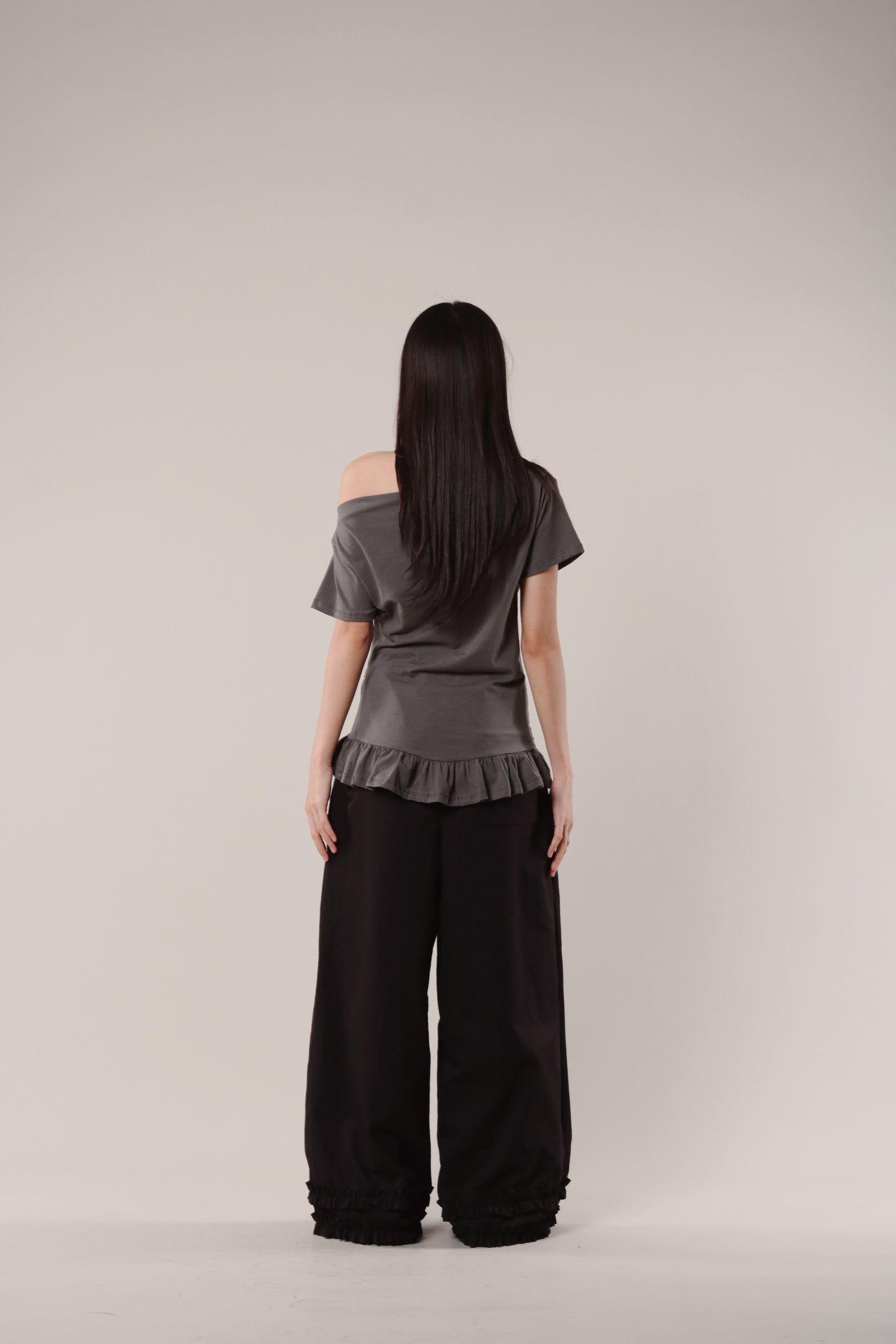 Ruffle Top (Charcoal)