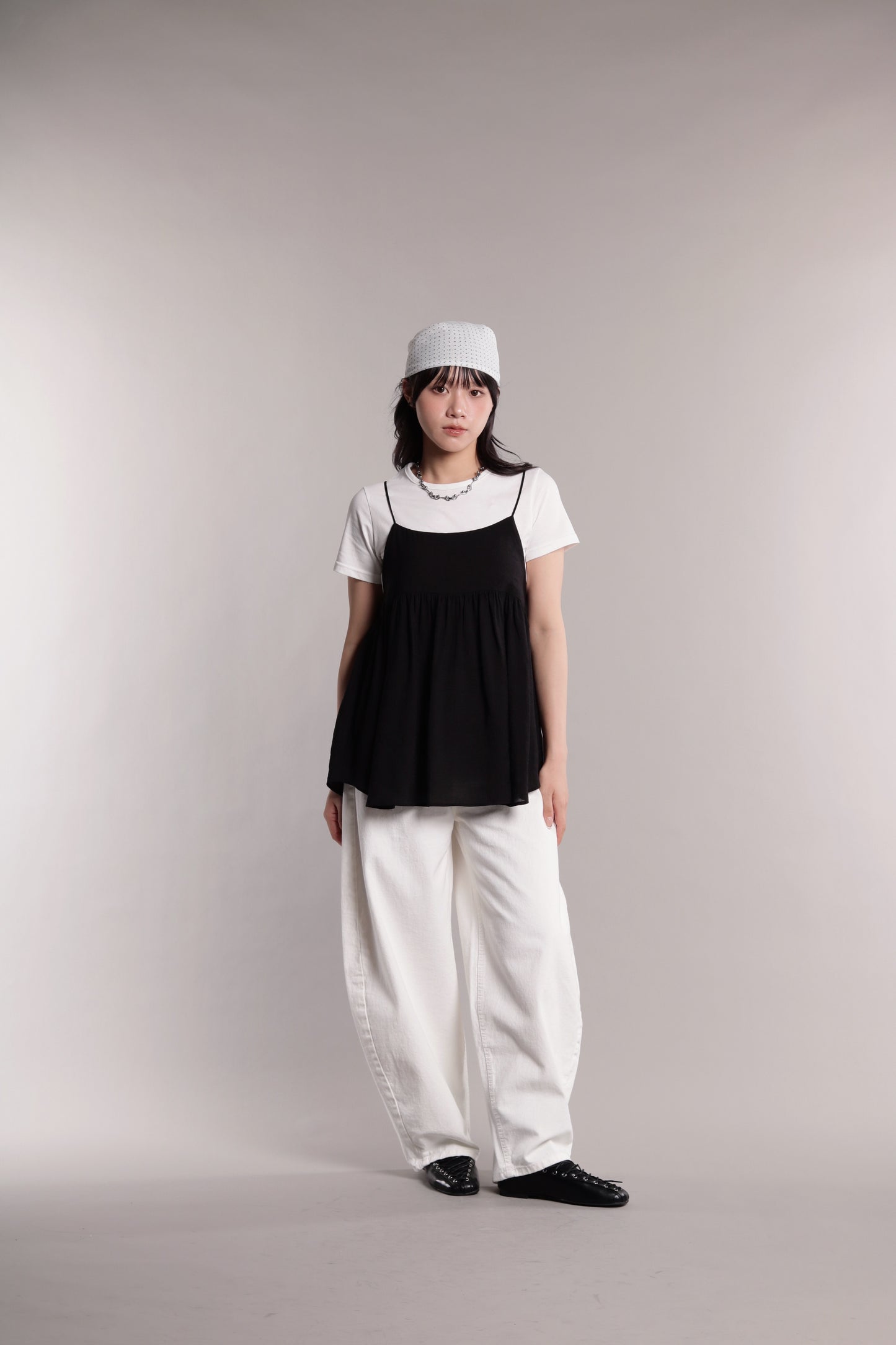 Polka Dot Scarf (White)