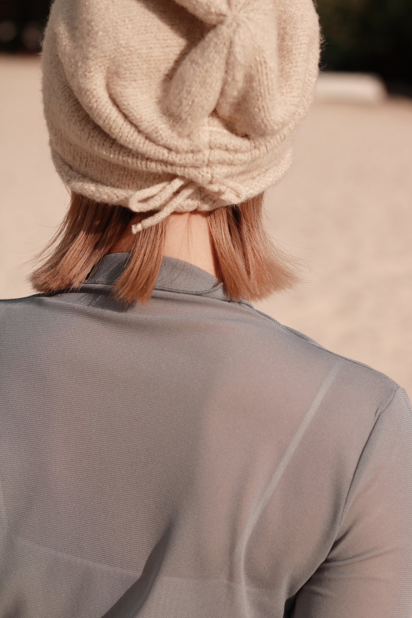 Spring See Through Top (Grey Blue)