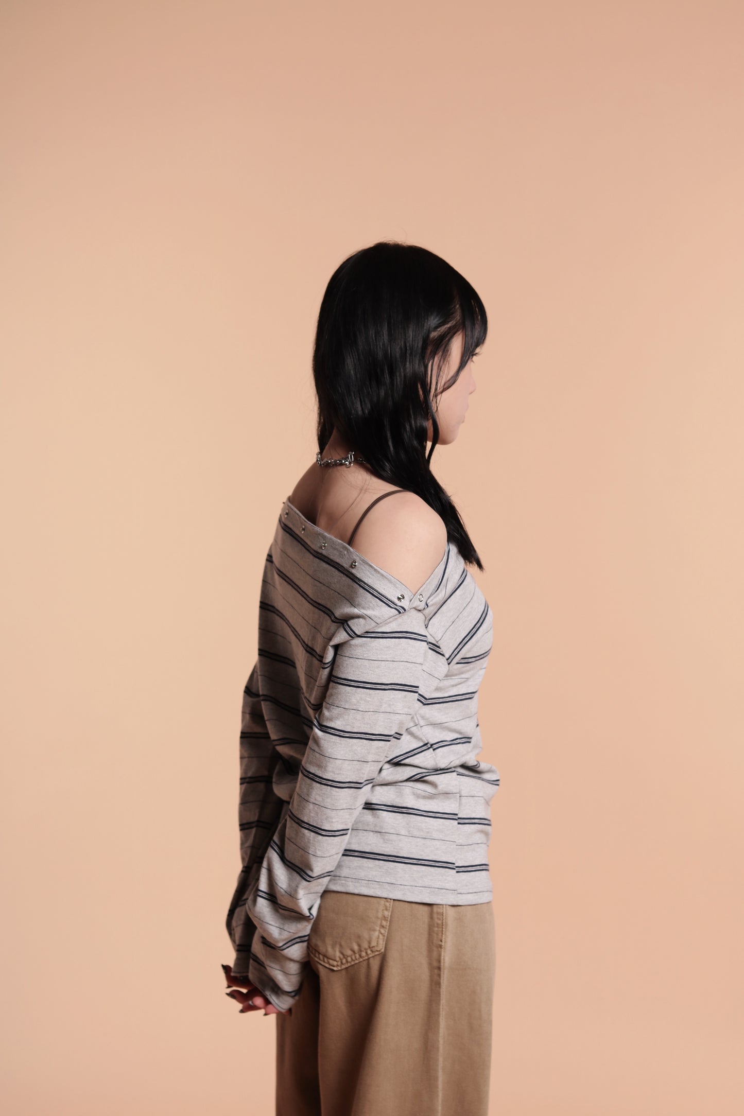Striped Top (Grey)